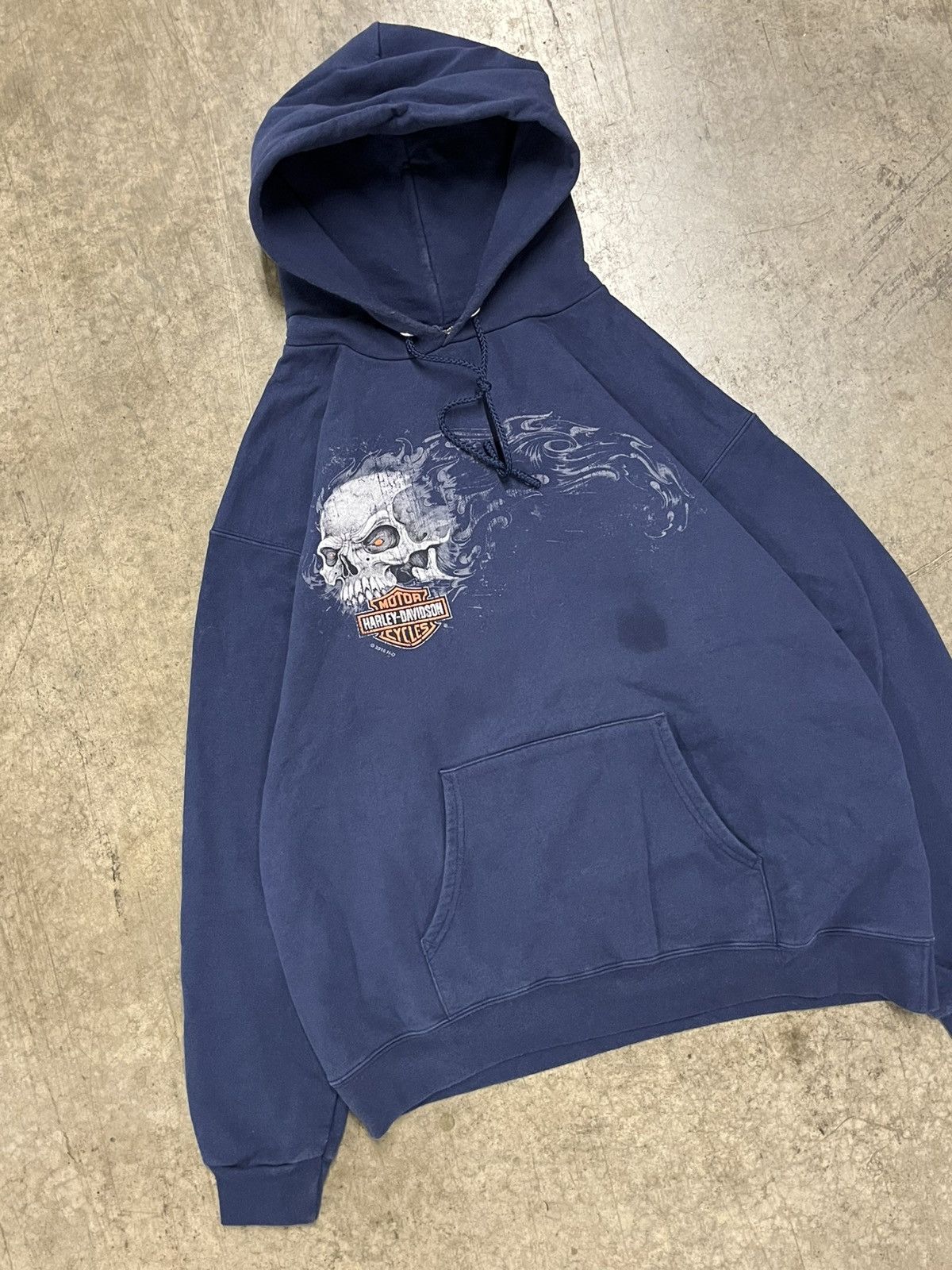 Harley Davidson Harley Davidson vintage y2k skull grunge hoodie skater hype Size US M / EU 48-50 / 2 - 4 Thumbnail