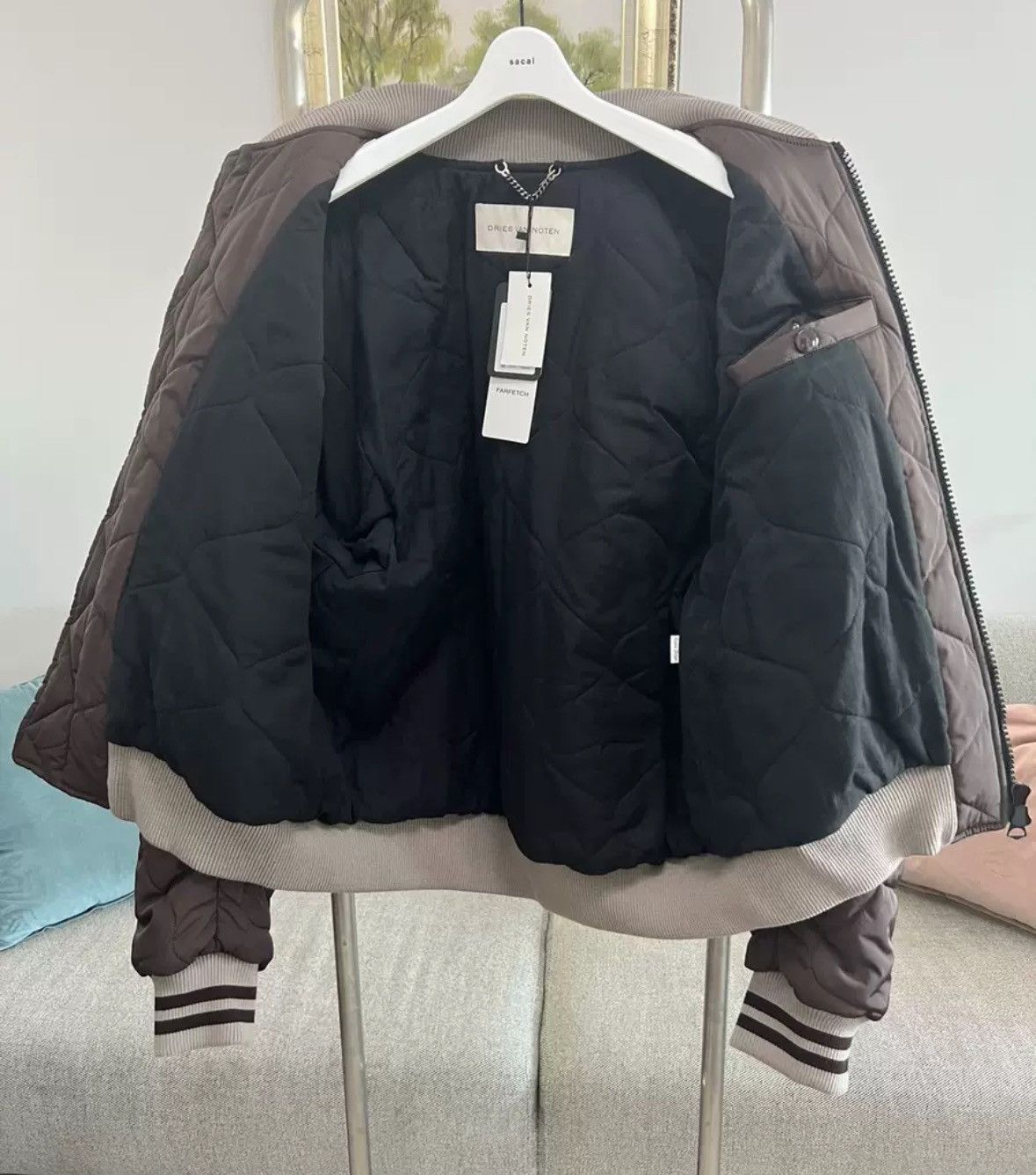 Dries Van Noten Dries van noten Brown zip back bomber jacket 2412-Nextarrow Size US XL / EU 56 / 4 - 4 Thumbnail