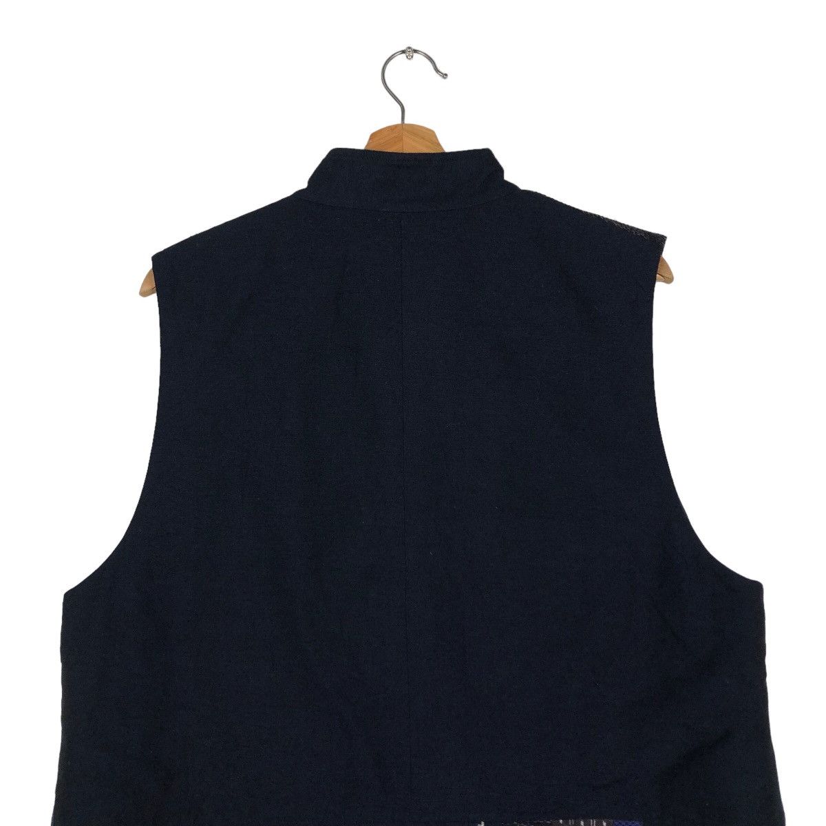 45rpm × Blue Blue Japan × Japanese Brand Vintage Vest Indigo Sisoko Giemon Kurume Traditional Kasuri Size US M / EU 48-50 / 2 - 9 Thumbnail
