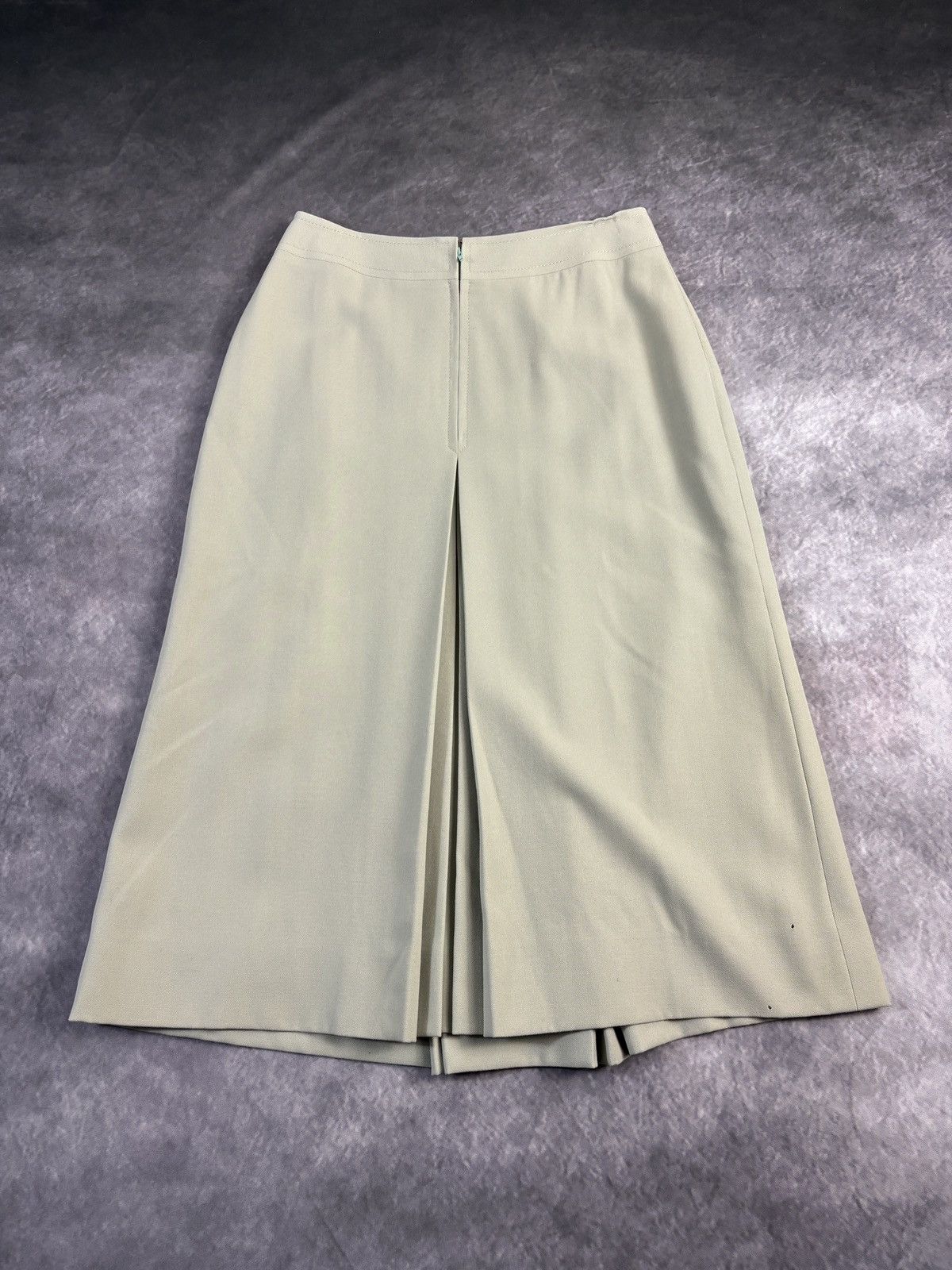 Celine × Vintage 1970s Celine Skirt Vintage Wool Maxi Pistachio Horsebit Gold Size 28" / US 6 / IT 42 - 2 Thumbnail