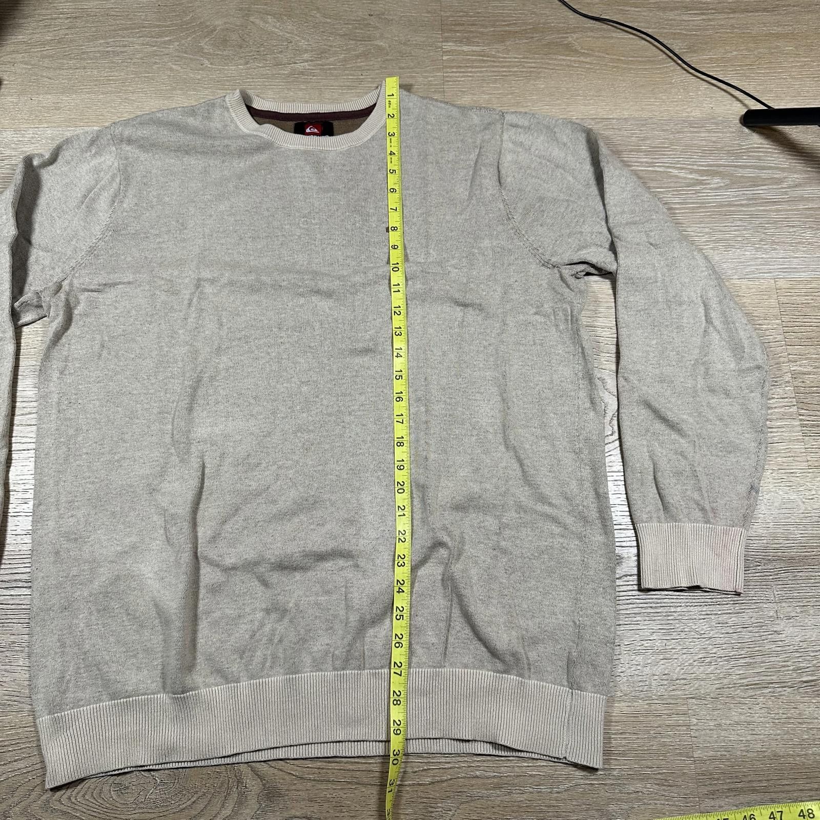 Quiksilver Quiksilver Men Crew Neck Sweater XXL Beige Embroidered logo Size US XXL / EU 58 / 5 - 9 Thumbnail