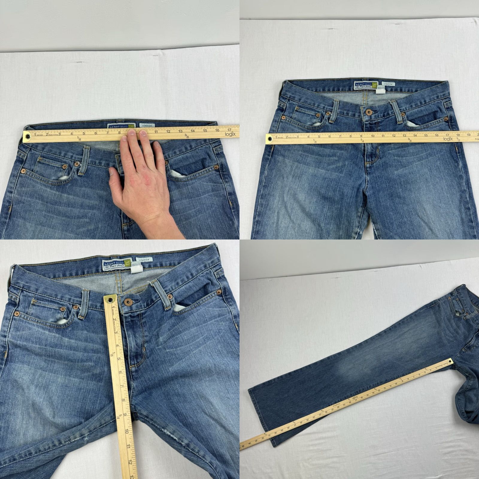 Old Navy VINTAGE Old Navy Flare Jeans Womens 10 Regular Stretch Grunge Punk Skater Blue 31 Inseam 32 In Waist 10 Regular Jeans Womens Mens? Size 32" / US 10 / IT 46 - 8 Thumbnail