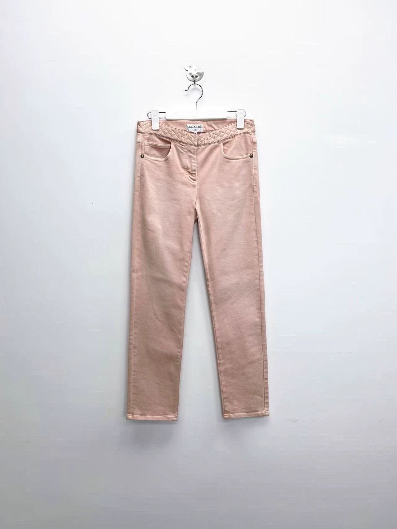 Chanel Chanel Pink High Waist Denim Pants Size 36" / US 14 / IT 50 - 1 Thumbnail