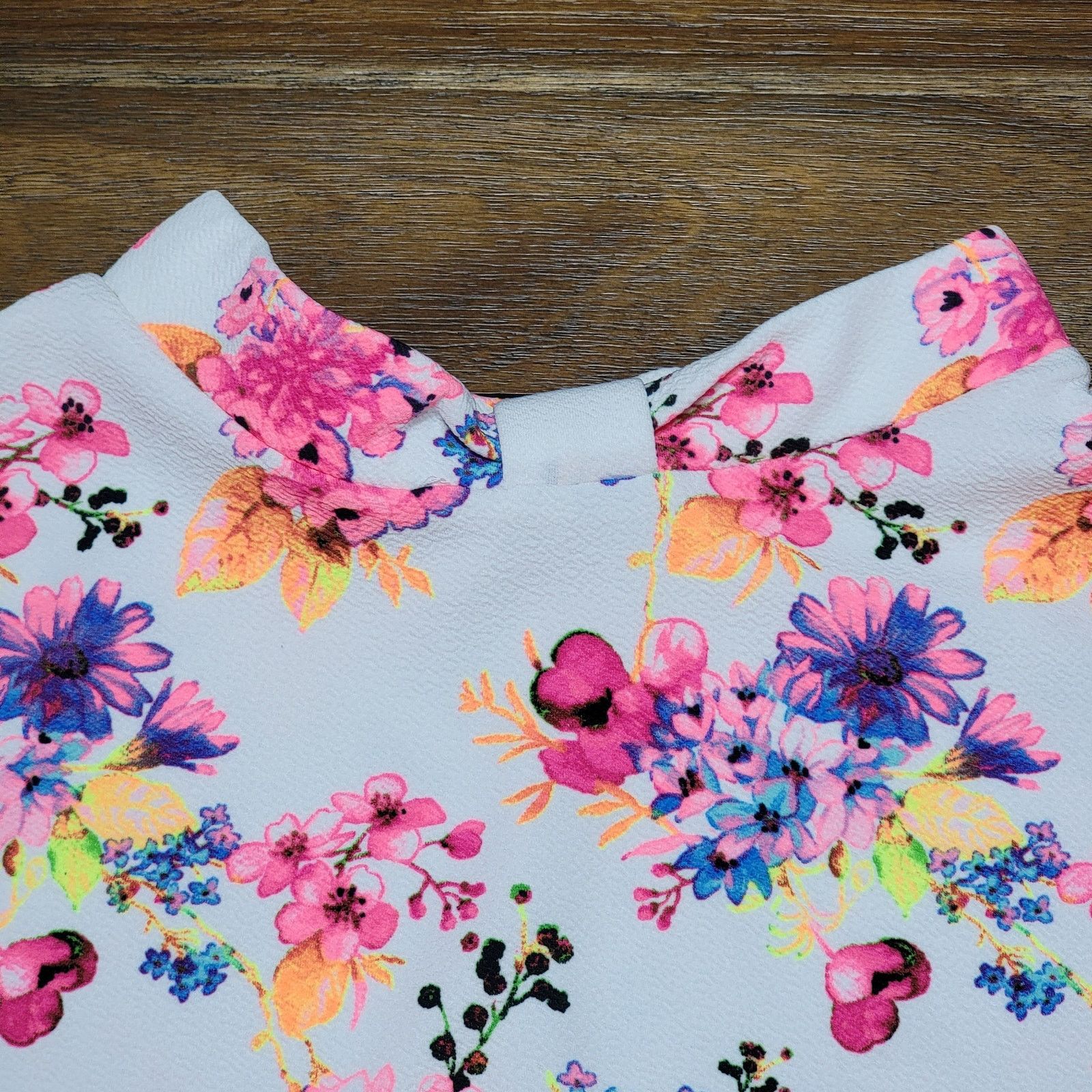 Other Heart & Arrow Girls Skirt w/ Neon Flowers - Size Medium(10) Size 22" - 2 Thumbnail
