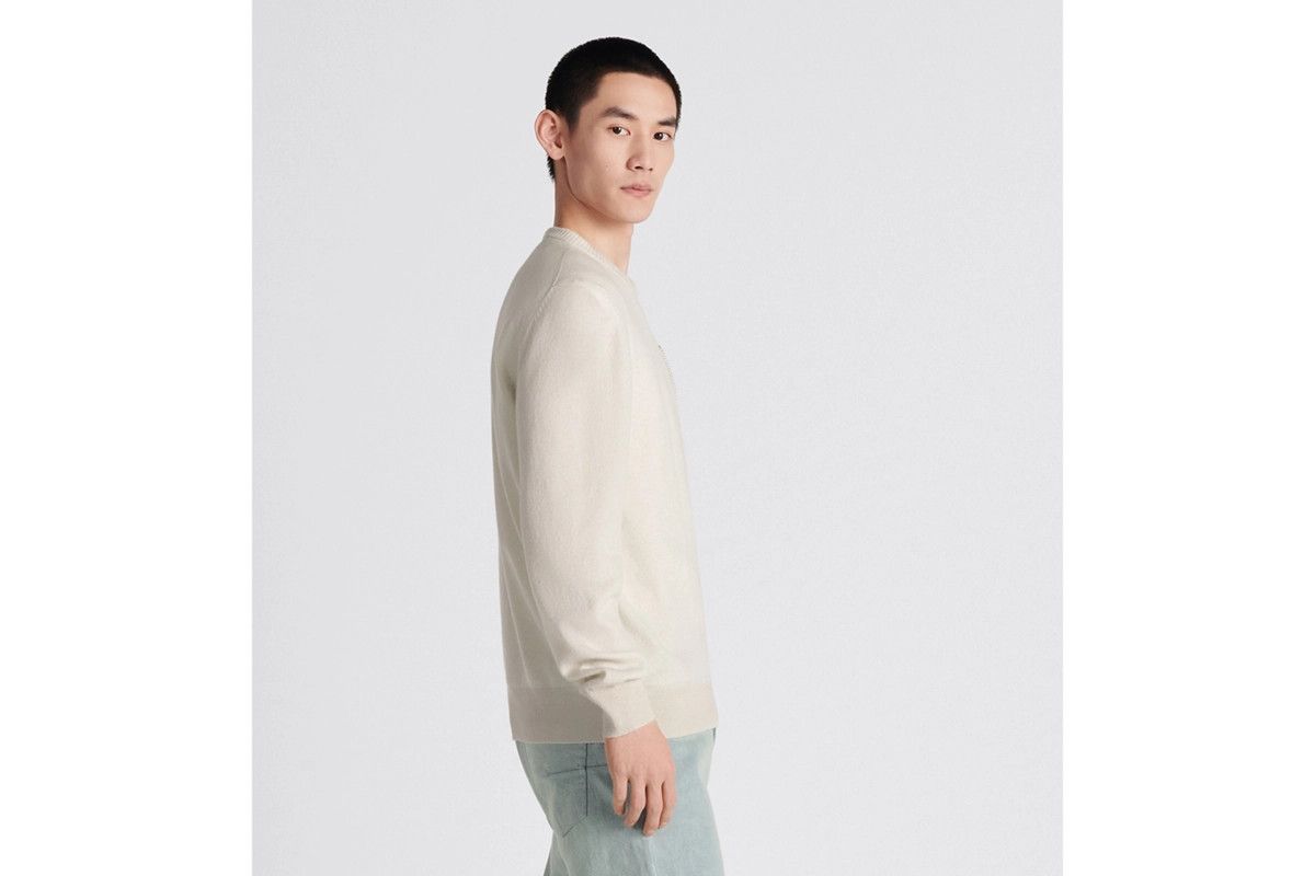 Dior o1bcso1str1124 Sweater with CD Interlaced Signature in White Size US L / EU 52-54 / 3 - 5 Thumbnail