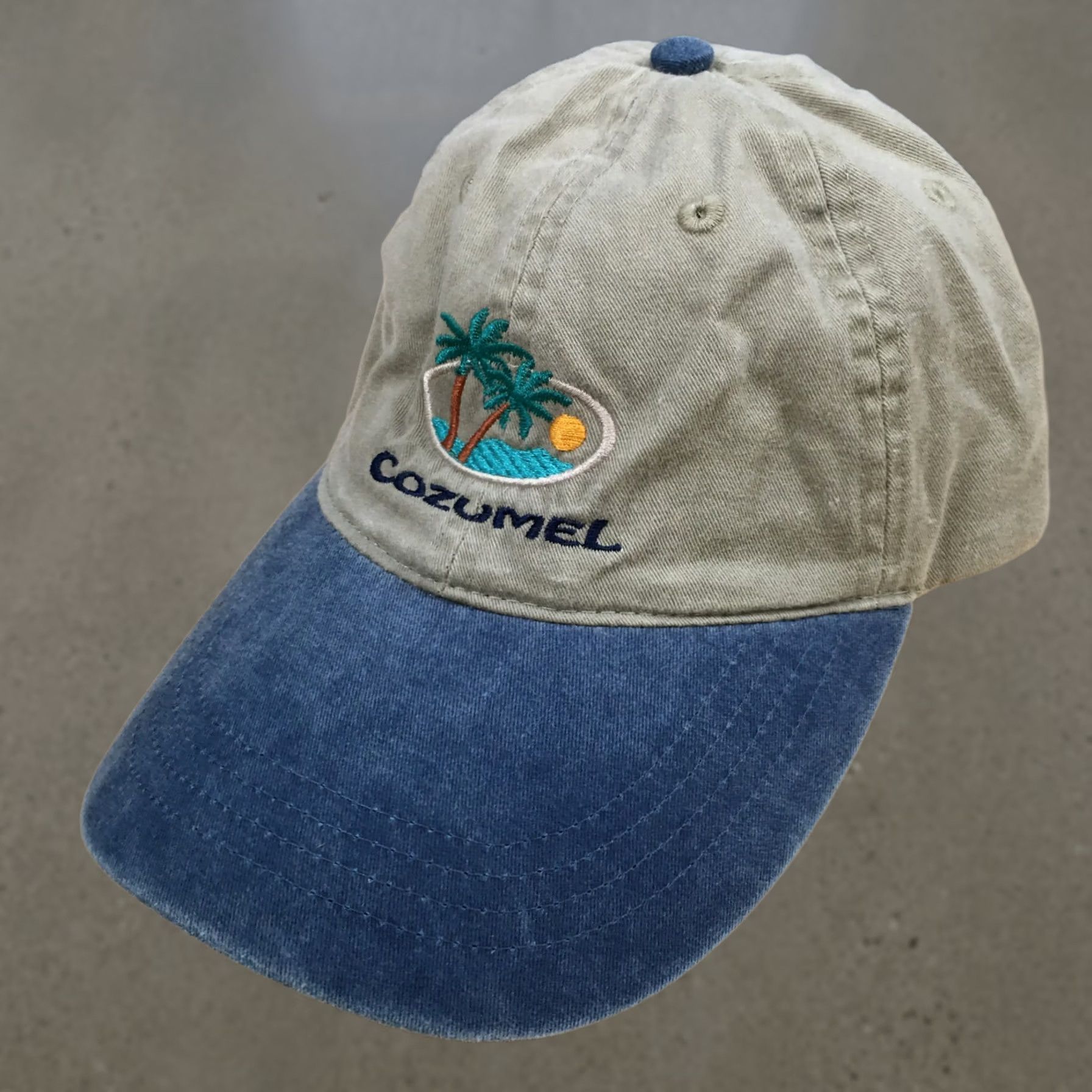 Vintage Otto Cozumel Baseball Cap Unisex Brown Blue OS Adjustable Curved Brim Embroidered Size ONE SIZE - 1 Thumbnail