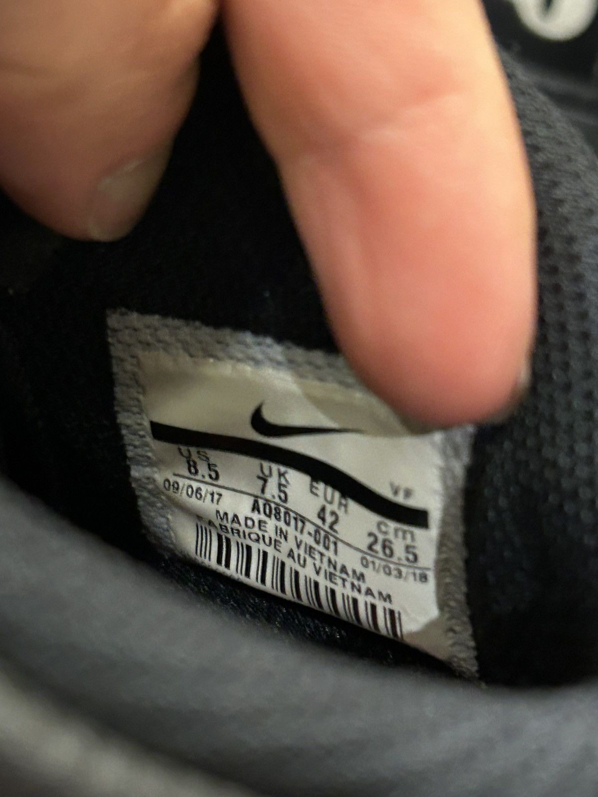 Nike × Supreme Nike Air Force 1 Mid Supreme NBA Black Size US 8.5 / EU 41-42 - 7 Thumbnail