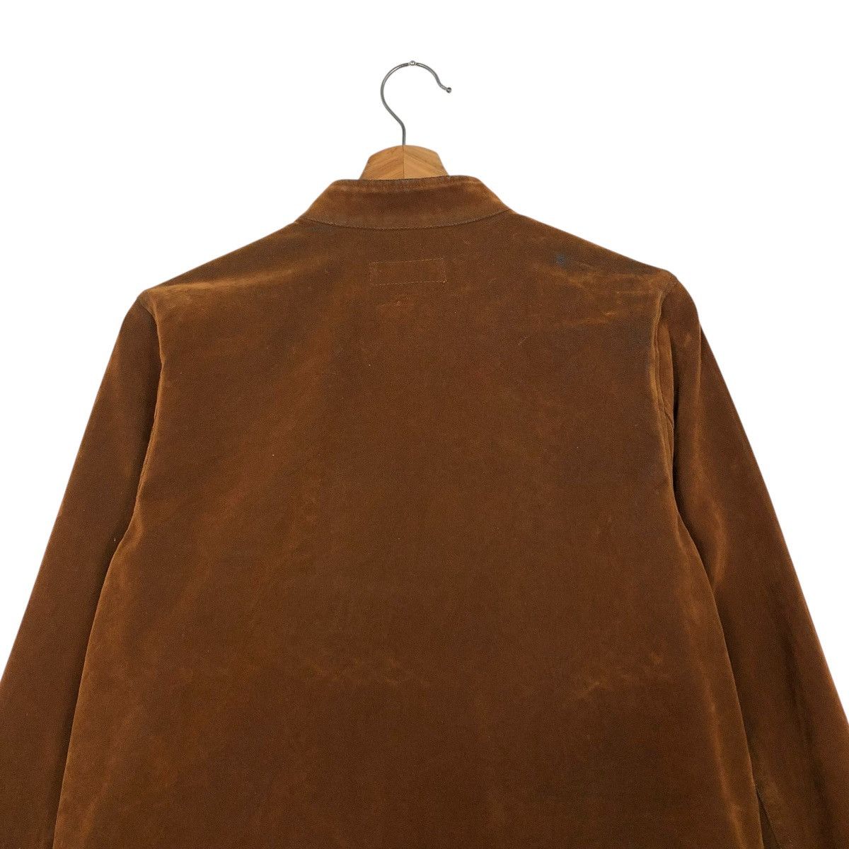 Japanese Brand 🔥RICH BROWN CROPPED CHORE BIKER JACKET SKY BOMBER Size US L / EU 52-54 / 3 - 11 Thumbnail