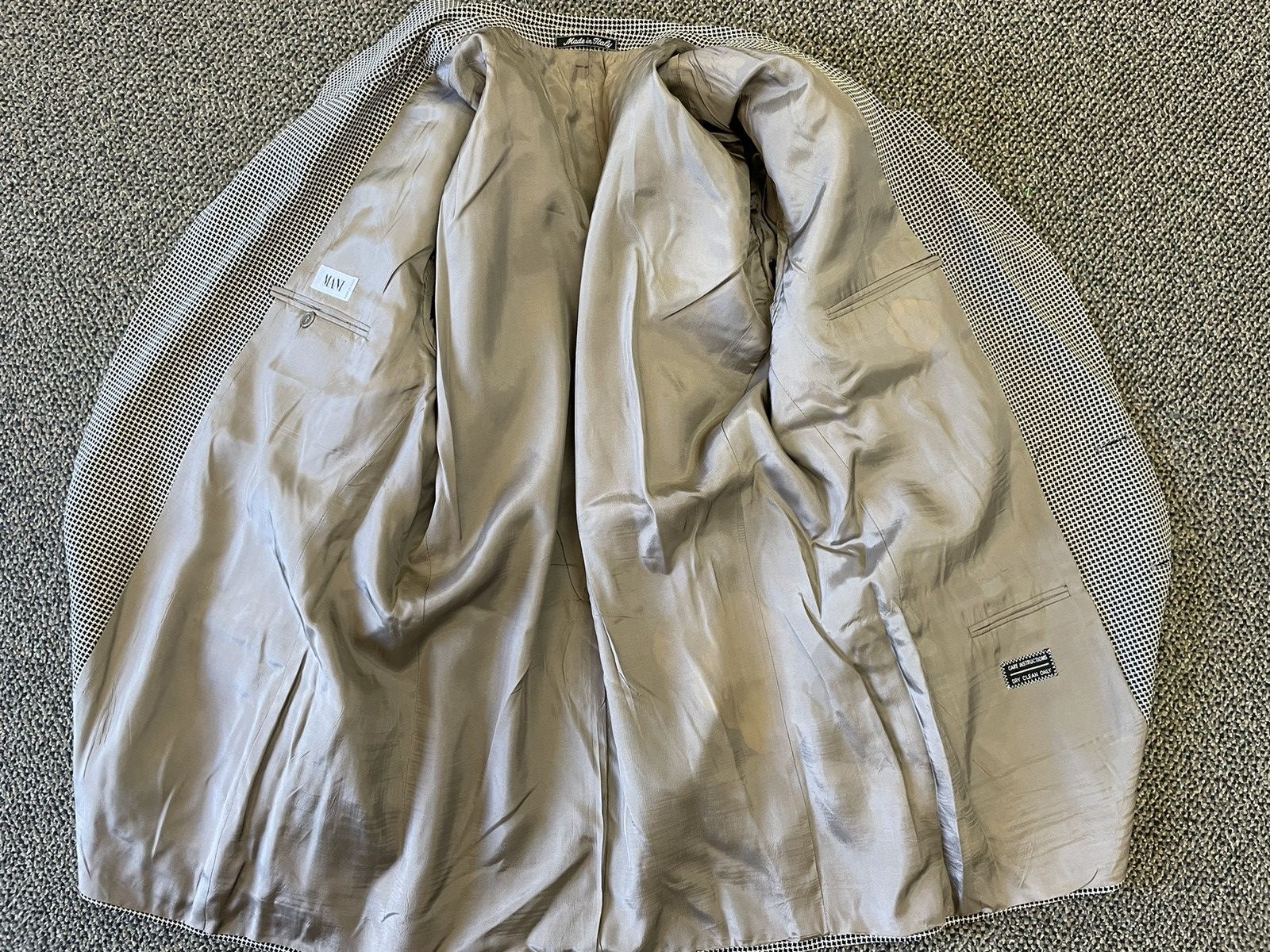 Giorgio Armani × Vintage Textured Armani Check Sports Jacket Size 44R - 6 Thumbnail