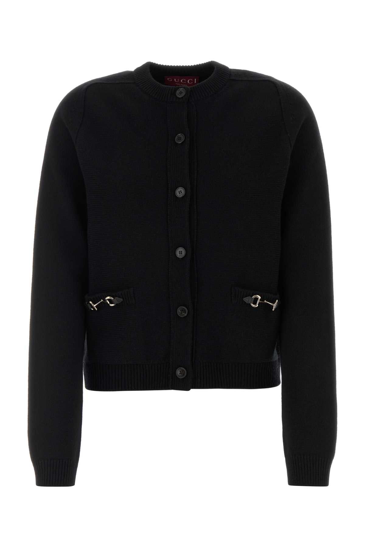 Gucci Black Wool Blend Cardigan Size XS / US 0-2 / IT 36-38 - 1 Thumbnail
