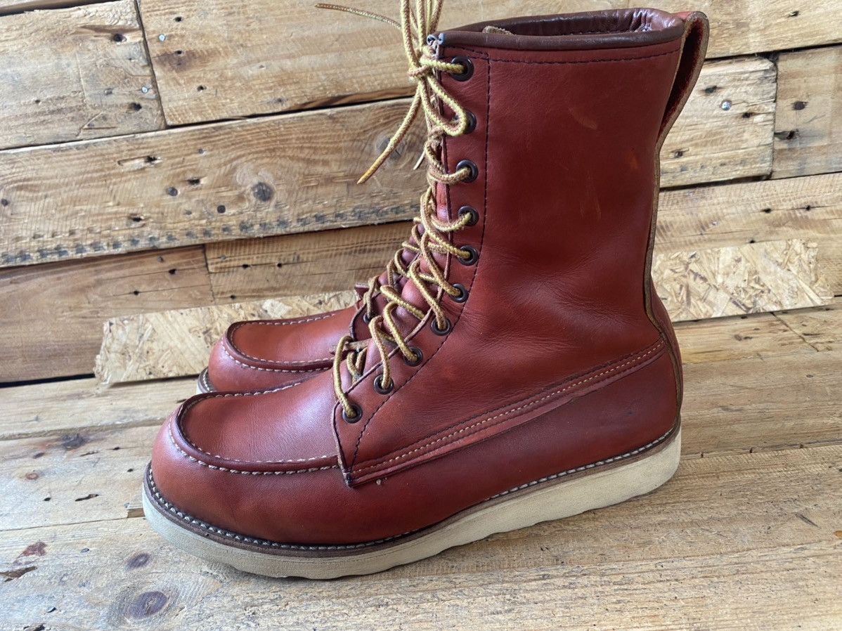 Red Wing Redwing X Irish setter 8inch moc-toe brown leather shoe 9EE Size US 9 / EU 42 - 5 Thumbnail