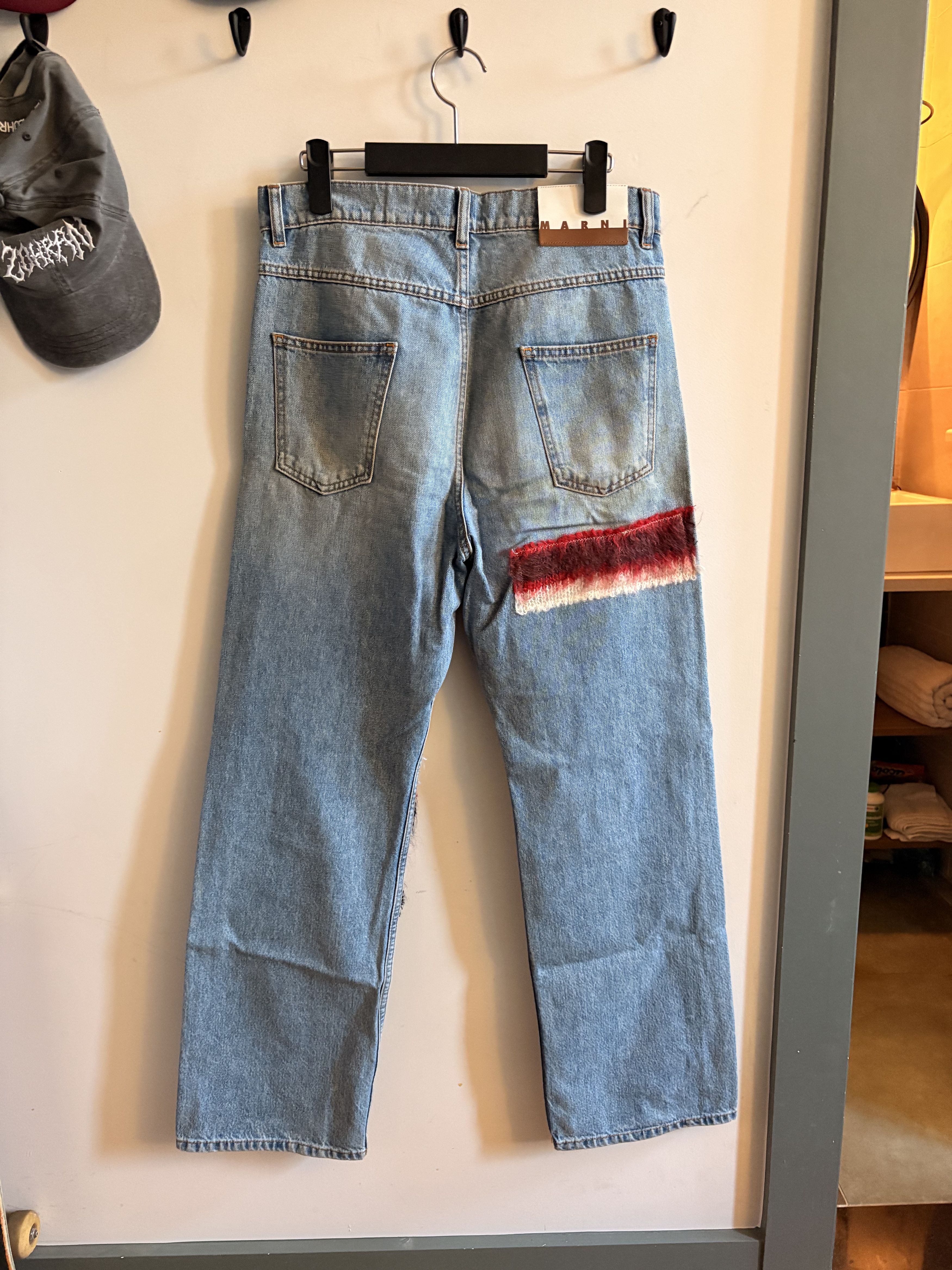Marni Embroidered Striped Patch Denim Pants Size US 30 / EU 46 - 5 Thumbnail