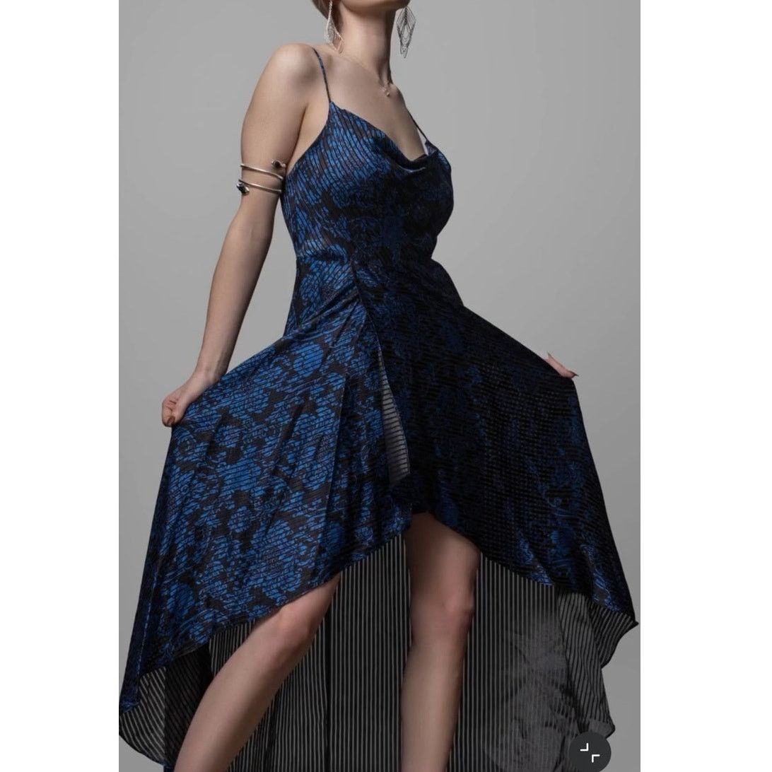 Alice + Olivia Alice + Olivia Christina Dress Size 6 dramatic blue black Size M / US 6-8 / IT 42-44 - 4 Thumbnail