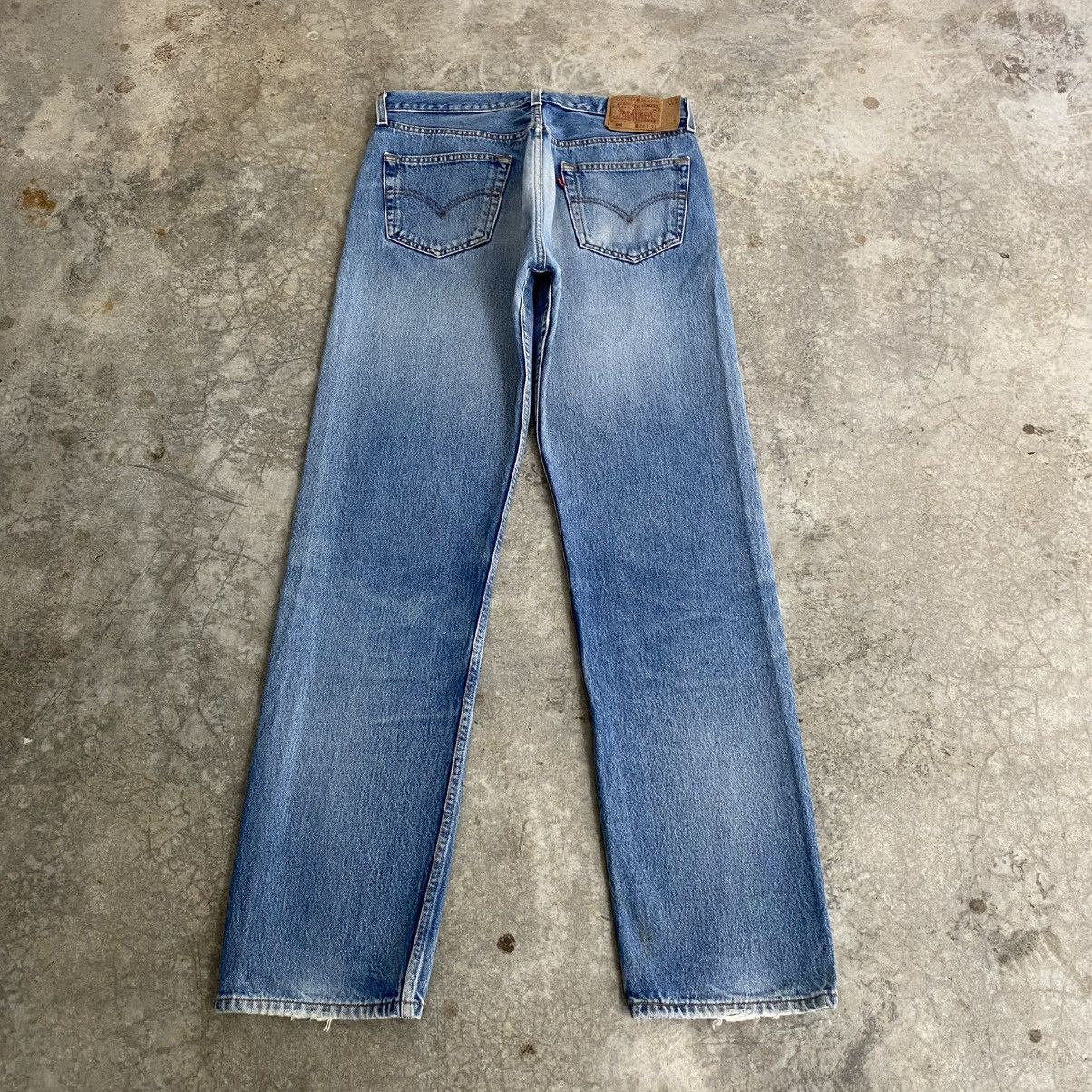 Levi's Vintage Late 90’s Levis 501 Faded Blue Distressed Jeans Size US 33 - 10 Thumbnail