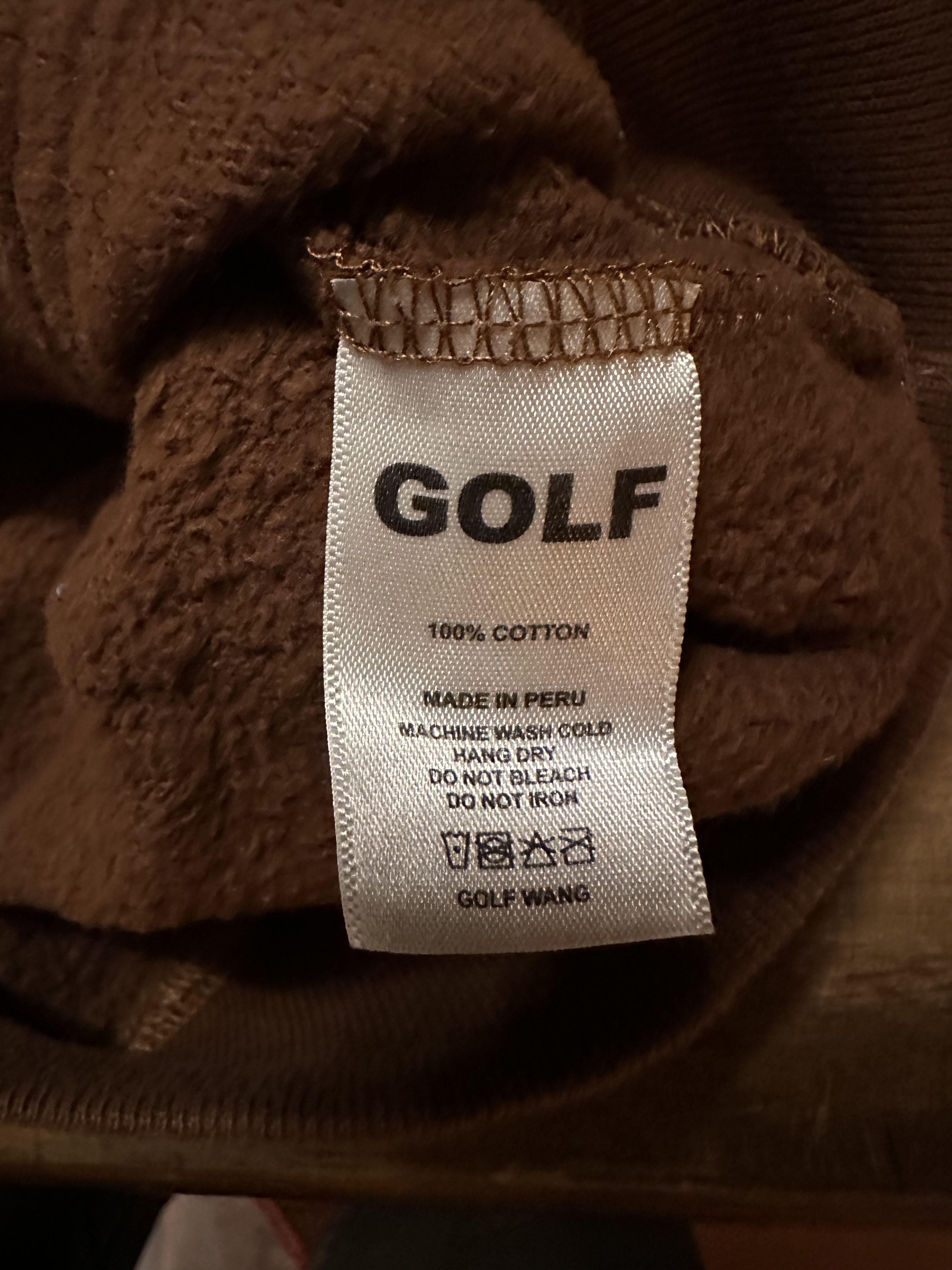 Golf Wang Hoodie with Pale Green Logo - Brown, Medium Size US M / EU 48-50 / 2 - 4 Thumbnail