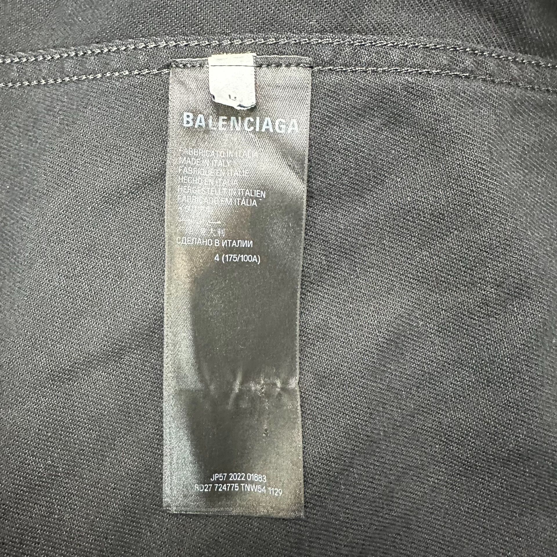 Balenciaga balenciaga adidas collaboration distressed denim jacket Size US L / EU 52-54 / 3 - 4 Thumbnail