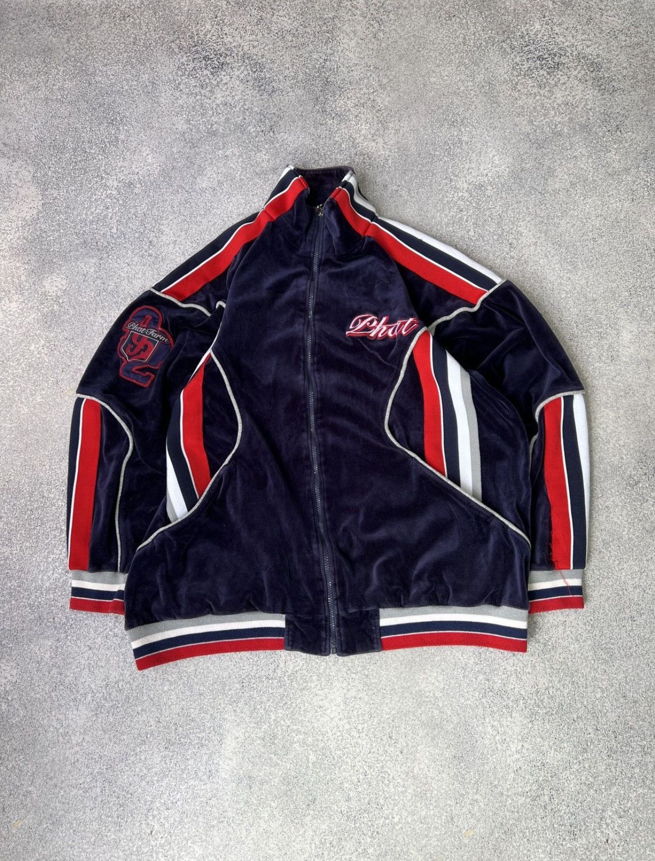 Vintage Vintage 90s Phat Farm Velour Classic Hip Hop Jacket Men