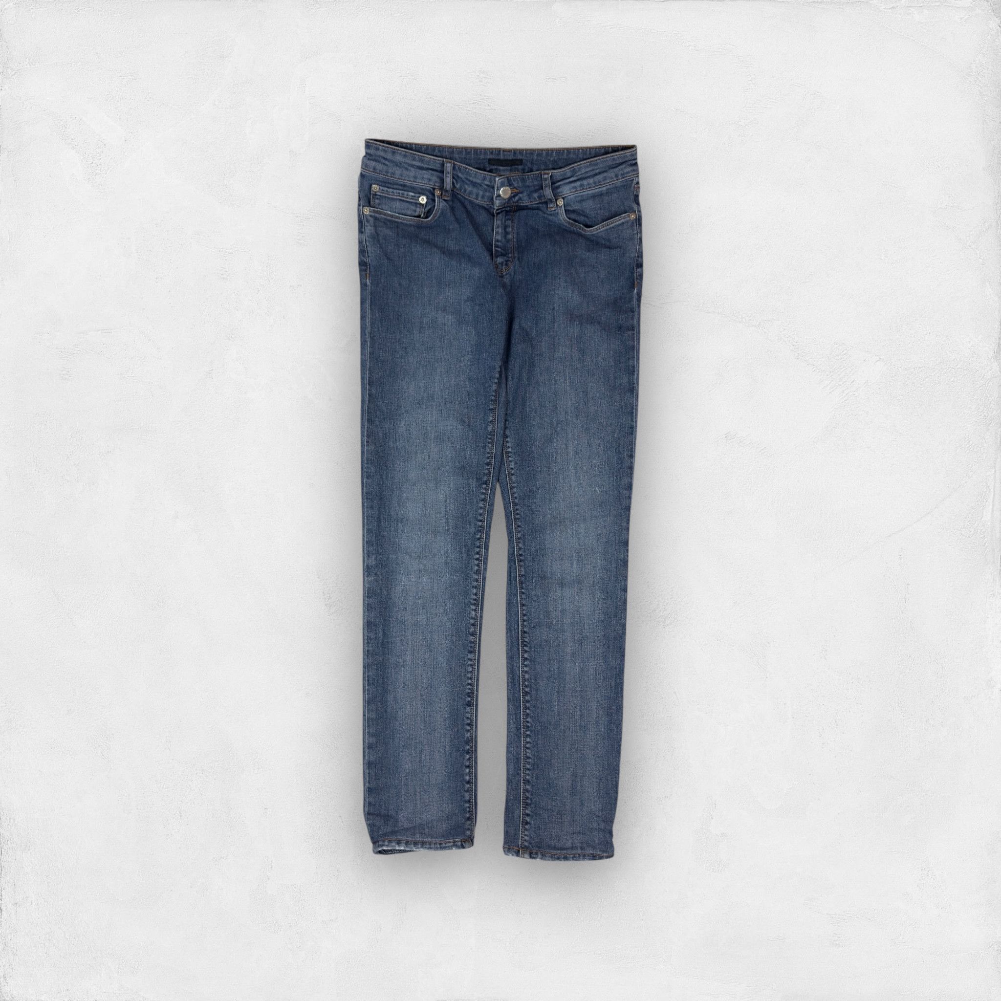 Prada Prada Contour Fit Blue Zip Fly Straight Leg Denim Jeans Size 30" / US 8 / IT 44 - 1 Thumbnail