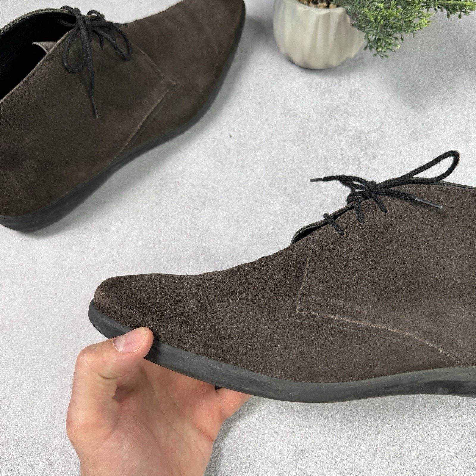 Prada Prada Men Chukka Boot Brown Suede Size US 9 Size US 9 / EU 42 - 16 Thumbnail