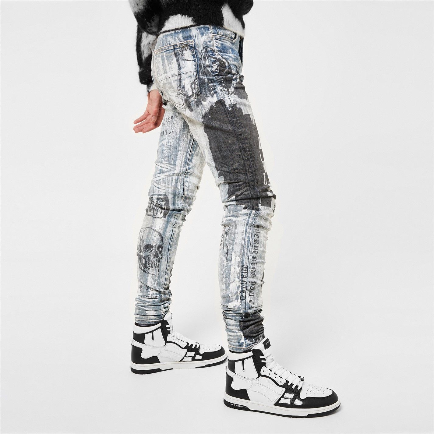 Amiri AMIRI Skeleton High Top Trainers Size US 10 / EU 43 - 2 Thumbnail