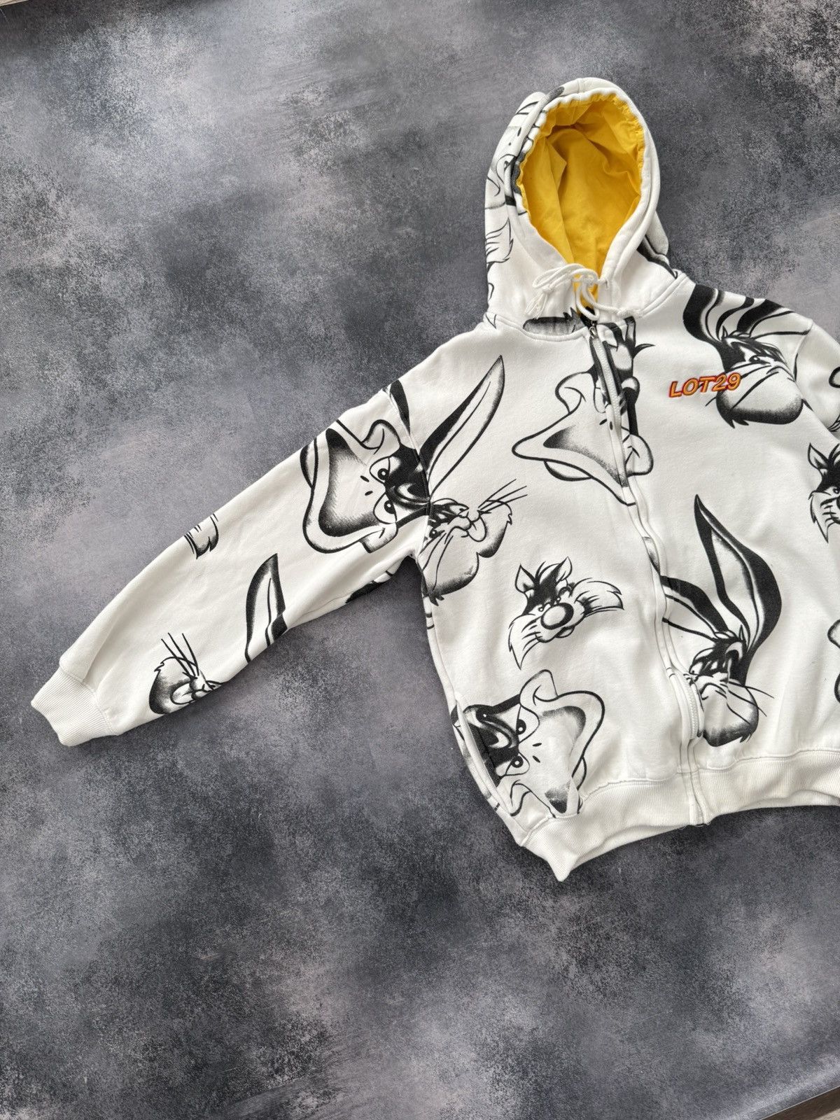 Warner Bros Vintage y2k Lot 29 Looney Tunes All Over Print Boxy Hoodie Size US L / EU 52-54 / 3 - 4 Thumbnail