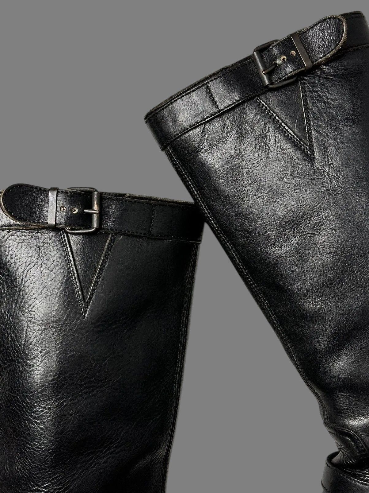 A.S.98 MoMA Black Leather Boots Minimalist Classic Vintage Style Size US 7 / IT 37 - 9 Thumbnail