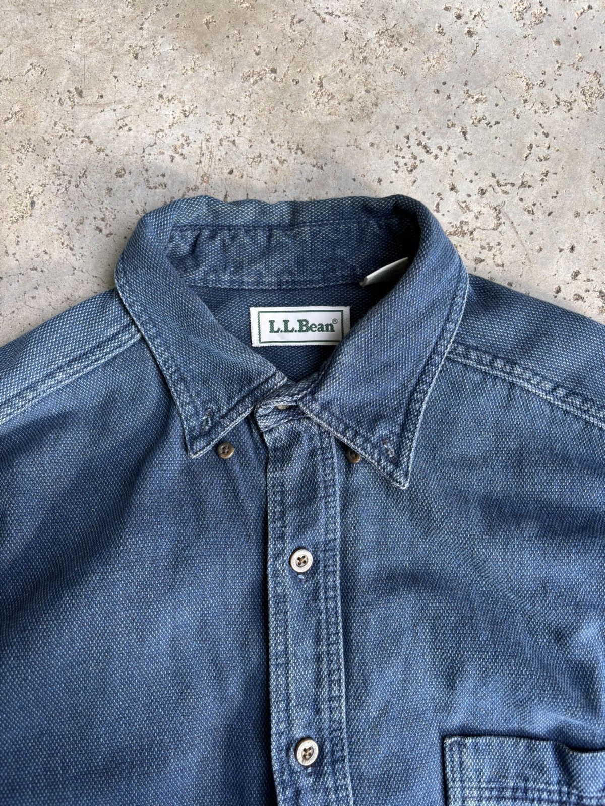 L.L. Bean vintage L.L. Bean Sashiko weave shirt button down 90s Size US M / EU 48-50 / 2 - 4 Thumbnail