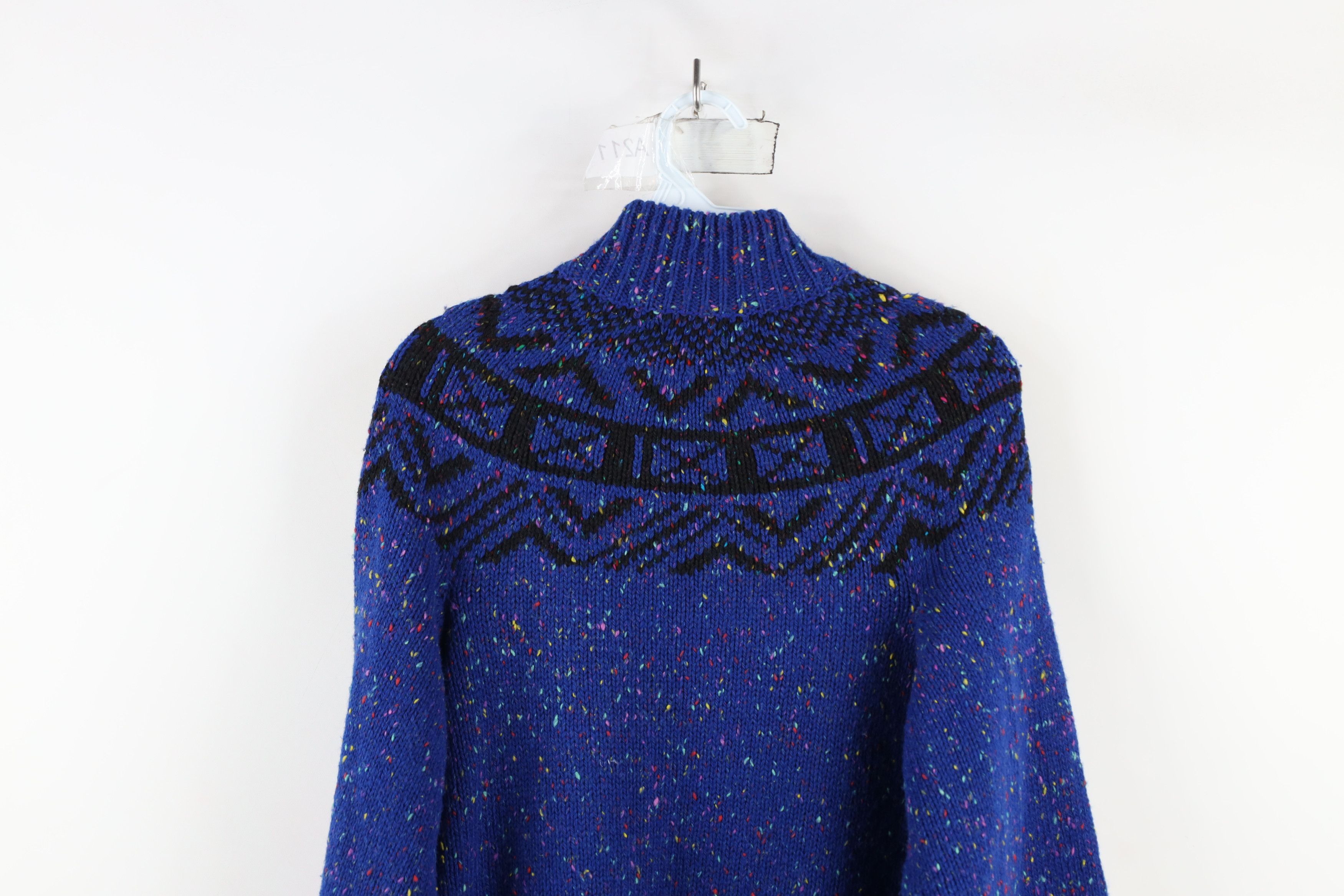 Vintage Vintage 90s Streetwear Fair Isle Wool Blend Knit Sweater Size L / US 10 / IT 46 - 9 Thumbnail