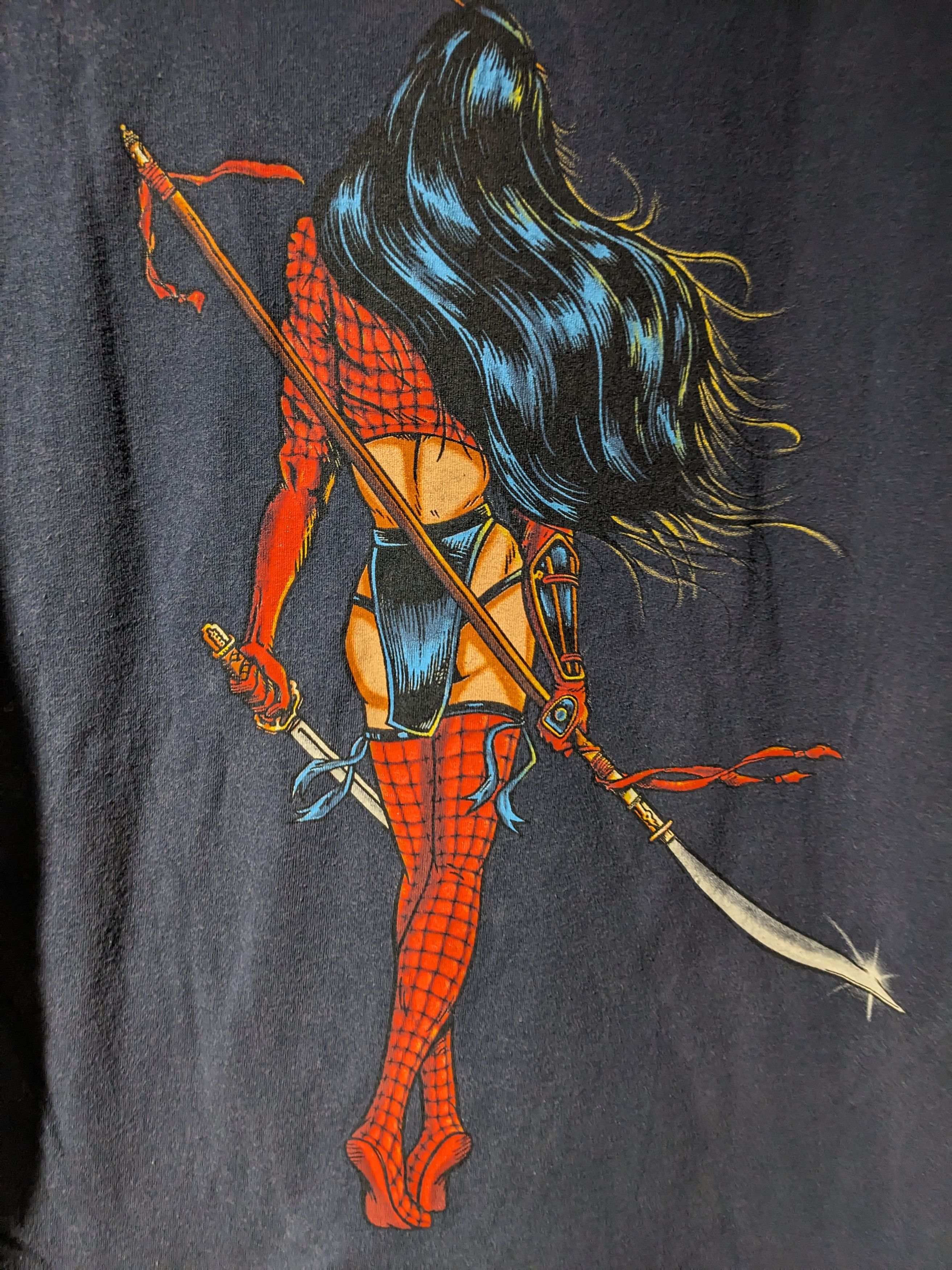 Changes Vintage 1997 Shi Warrior DC Comic Blue Large T-Shirt Size US L / EU 52-54 / 3 - 10 Thumbnail