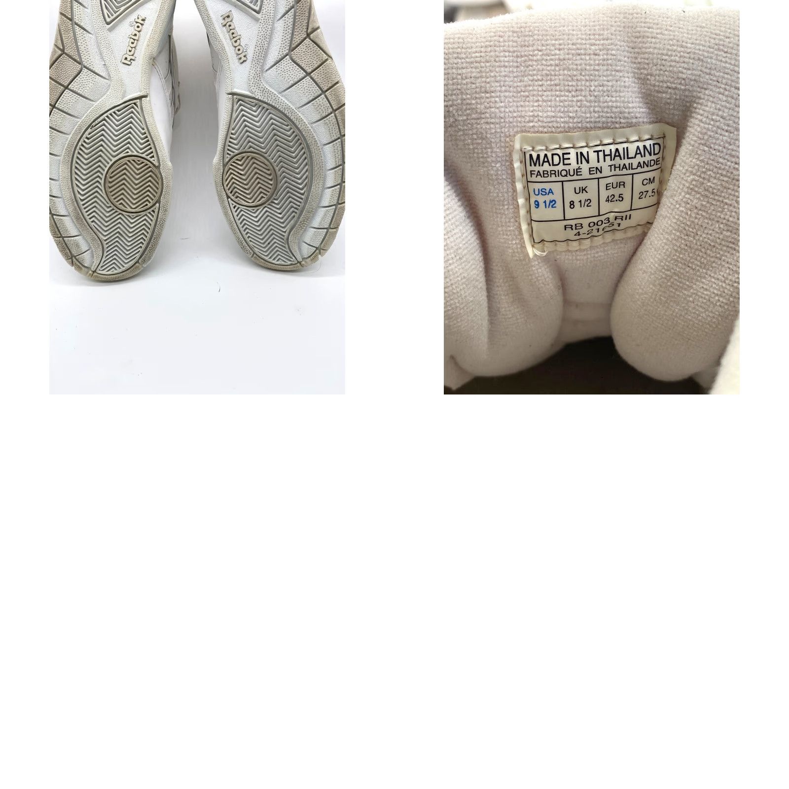 Reebok Reebok Classic Mens Basketball Athletic Sneakers White 9.5 Thailand Leather Rubber 90s Classic Sports Shoes Size US 10 / EU 43 - 9 Thumbnail