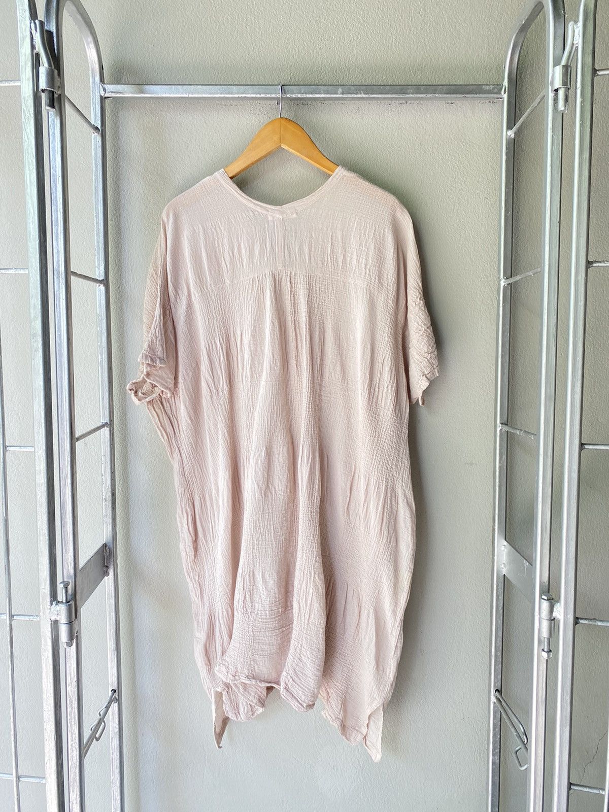 Issey Miyake Plantation Crinkled Baby Pink Tunic Size ONE SIZE - 2 Thumbnail