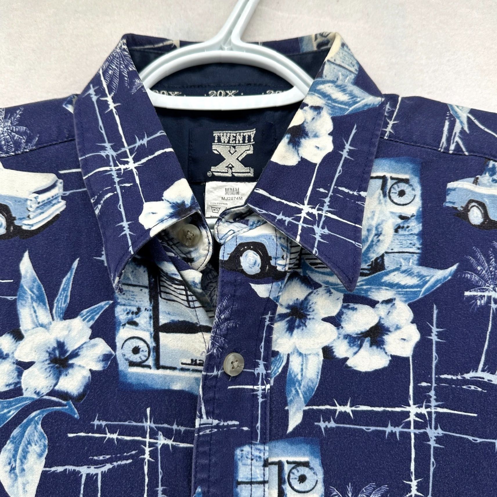 Wrangler Wrangler Button-Up Shirt Multicolor Men's M Floral Hawaiian Casual Short Sleeve Dialed Easy Care Size US M / EU 48-50 / 2 - 4 Thumbnail