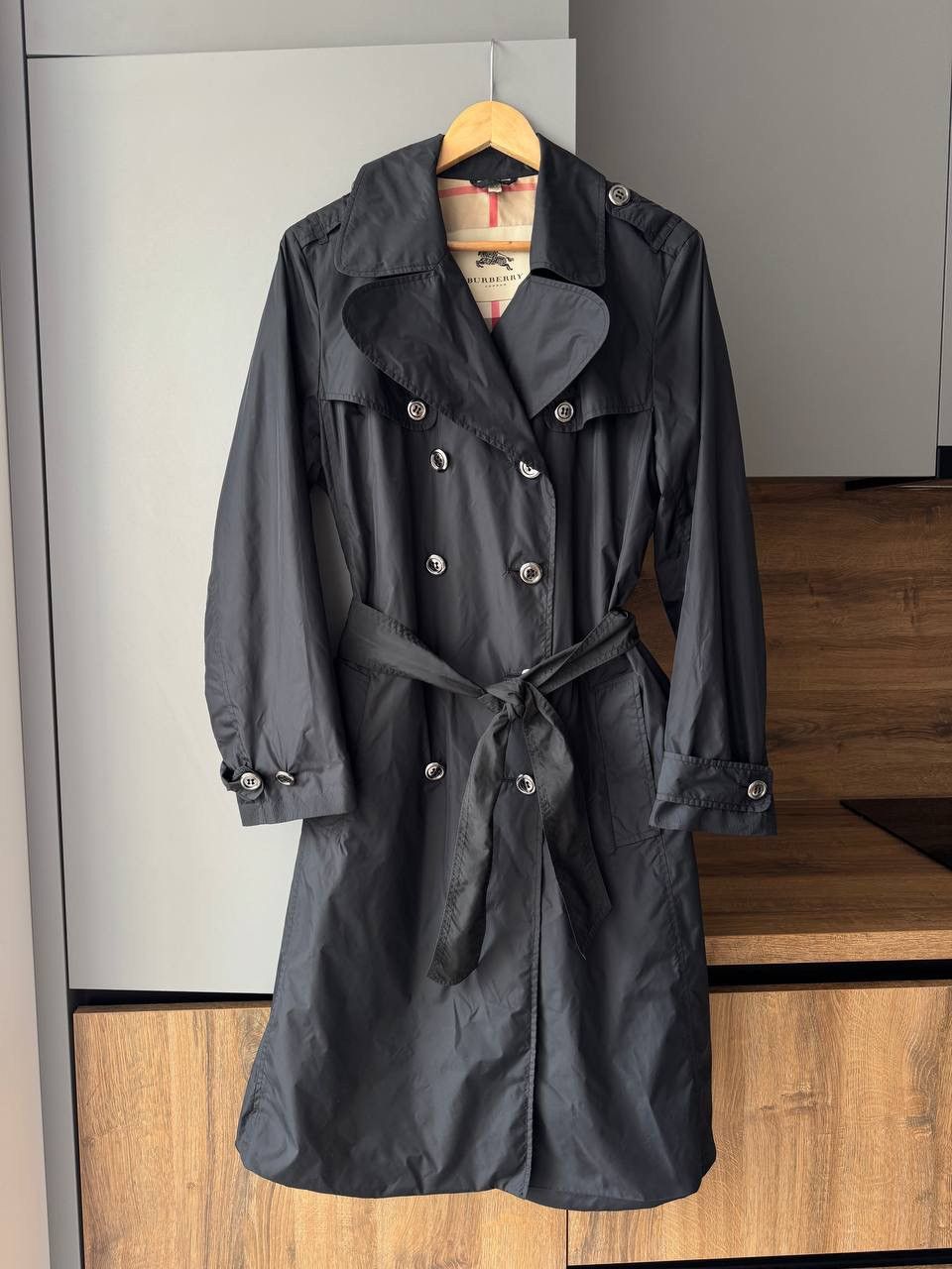 Burberry Burberry London Nylon Nova Check Belted Hooded Trench Coat Size XL / US 12-14 / IT 48-50 - 1 Thumbnail