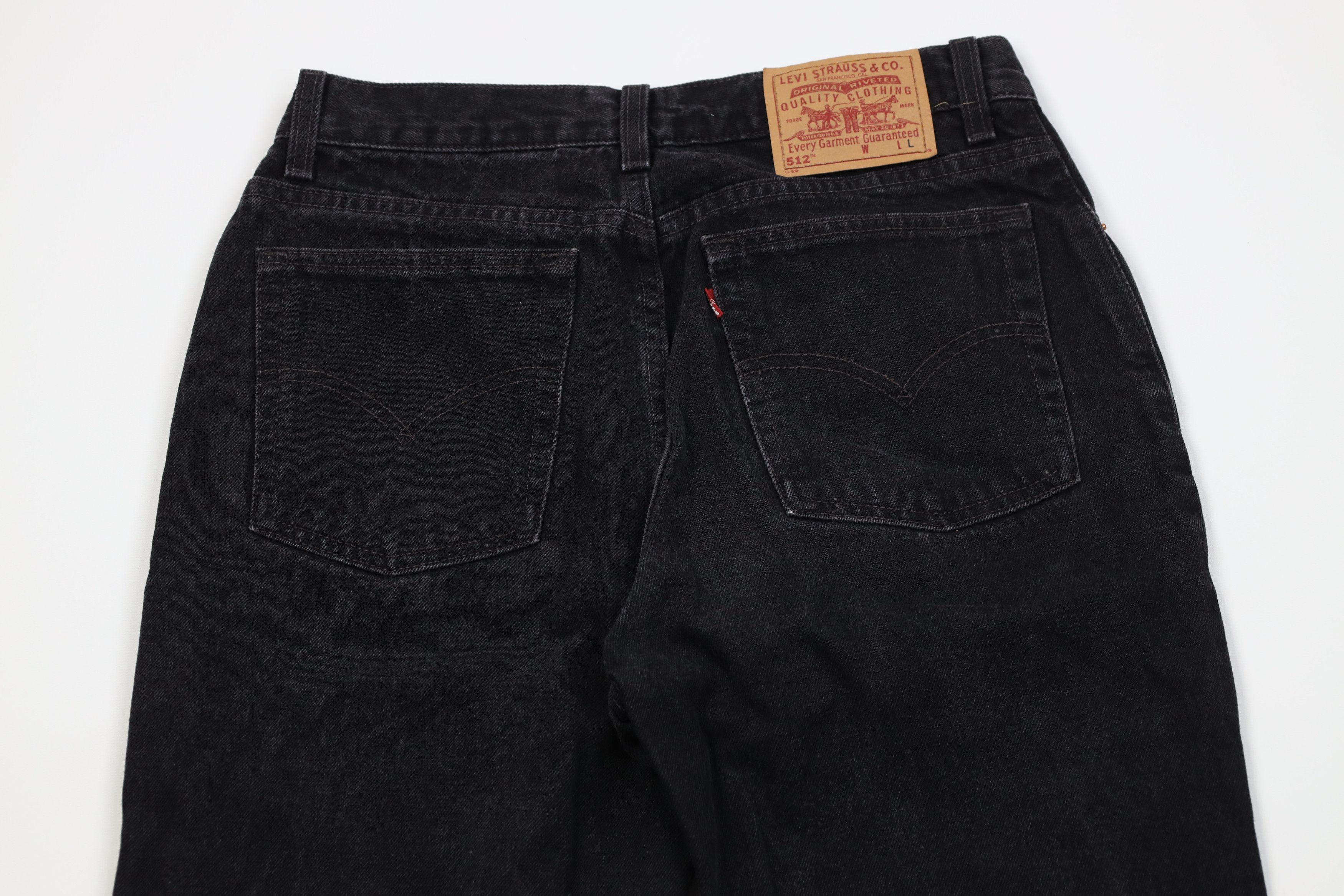 Levi's Vintage 90s Levis 512 Fit Straight Leg Denim Jeans Black USA Size US 29 - 10 Thumbnail