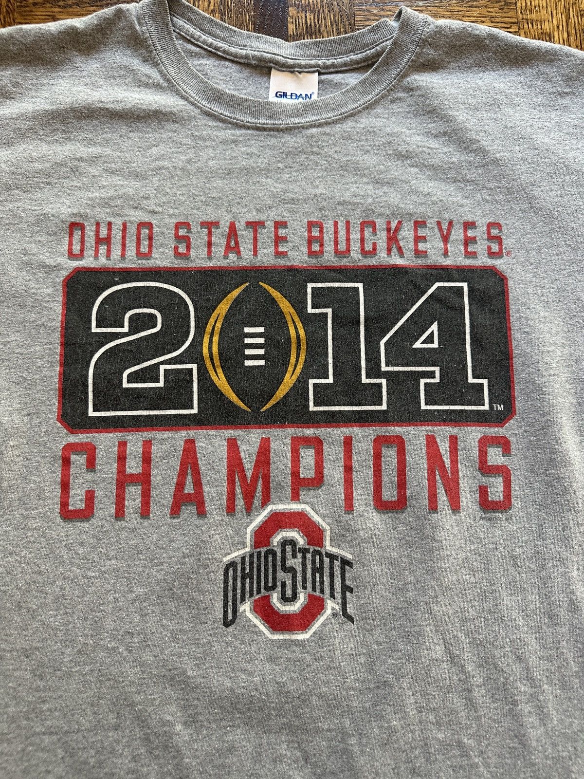 Vintage Ohio State Buckeyes 2014 National Champions Graphic Tee Size US L / EU 52-54 / 3 - 2 Thumbnail