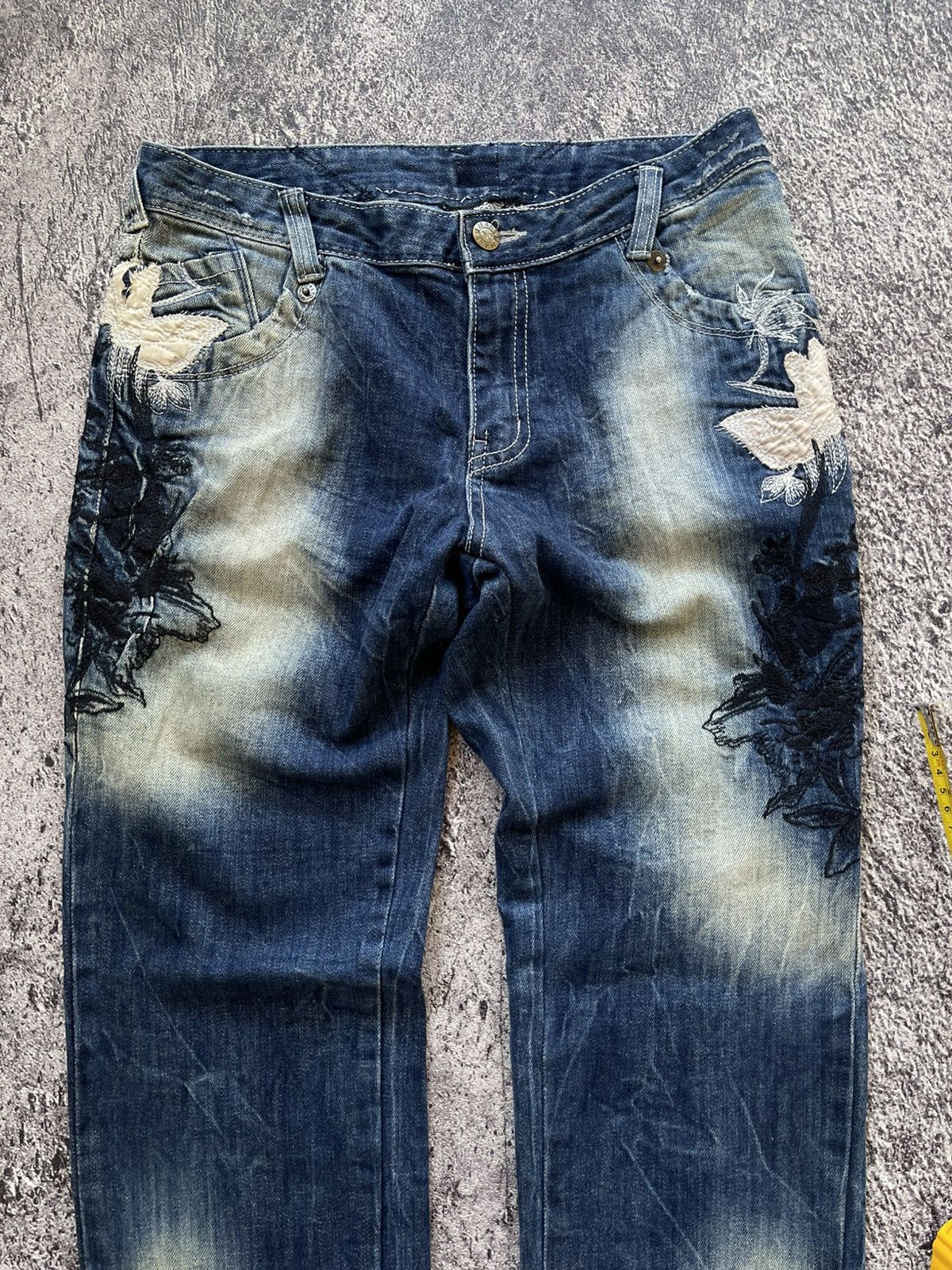 Japanese Brand Y2k Jpj poem grunge ifsixwasnine bootcut jeans Size US 28 / EU 44 - 7 Thumbnail