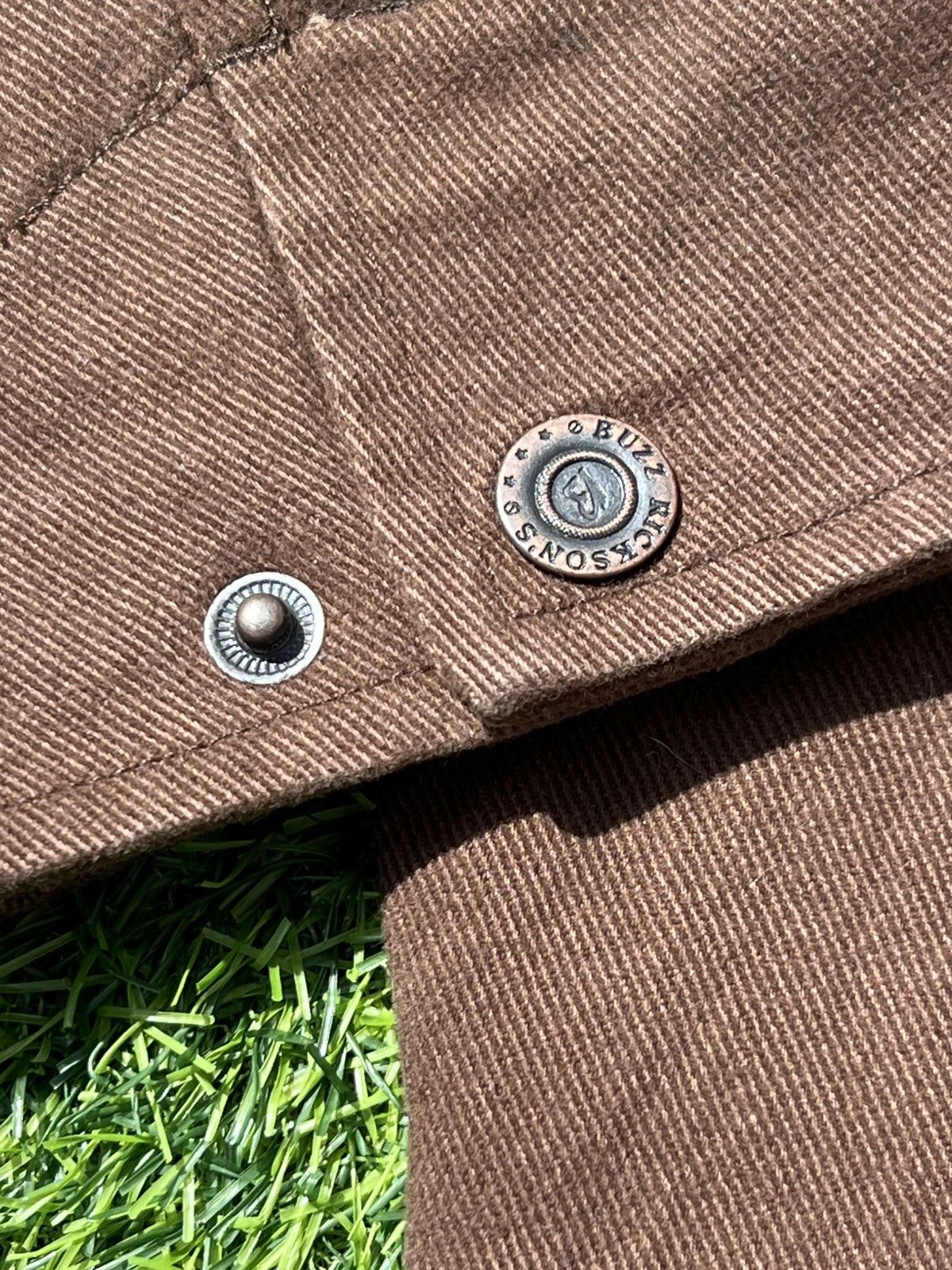 Buzz Rickson's 🦅 Buzz Rickson’s Leather-Collar Canvas Brown Work Jacket- L Size US L / EU 52-54 / 3 - 20 Thumbnail