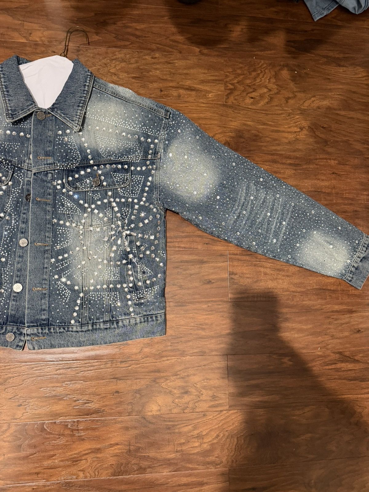 Vale Vale Crystal Rain Denim Jacket Size US M / EU 48-50 / 2 - 4 Thumbnail