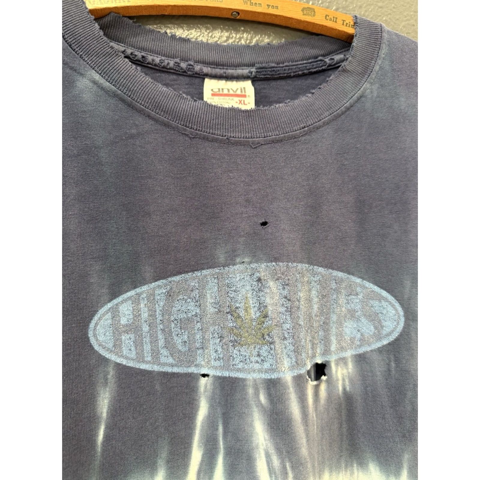 Anvil VINTAGE Anvil High Times Magazine Tee Shirt Size XL 90’s Tie Dye Flawed Size US XL / EU 56 / 4 - 4 Thumbnail
