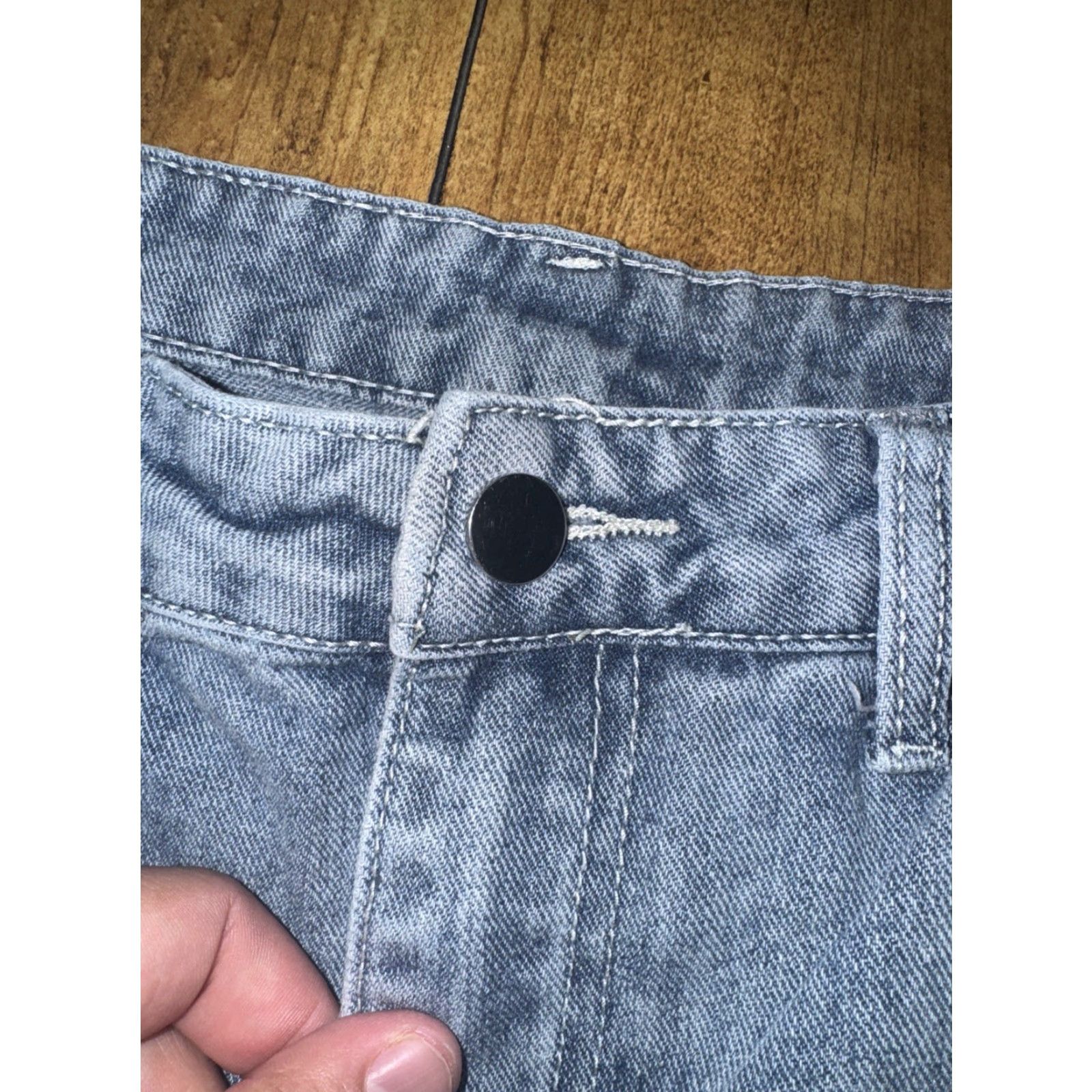 Denime Y2K Star Cutout Distressed Denim Jeans Baggy 30x33 Streetwear Size US 30 / EU 46 - 4 Thumbnail