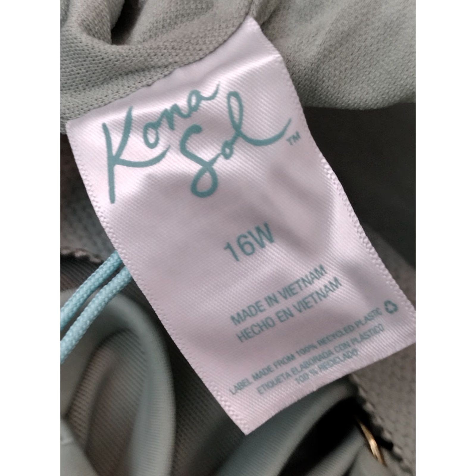 Vintage Kona Sol Women’s 16W Solid V-Neck Green One Piece Swimsuit Swim Size ONE SIZE - 5 Thumbnail