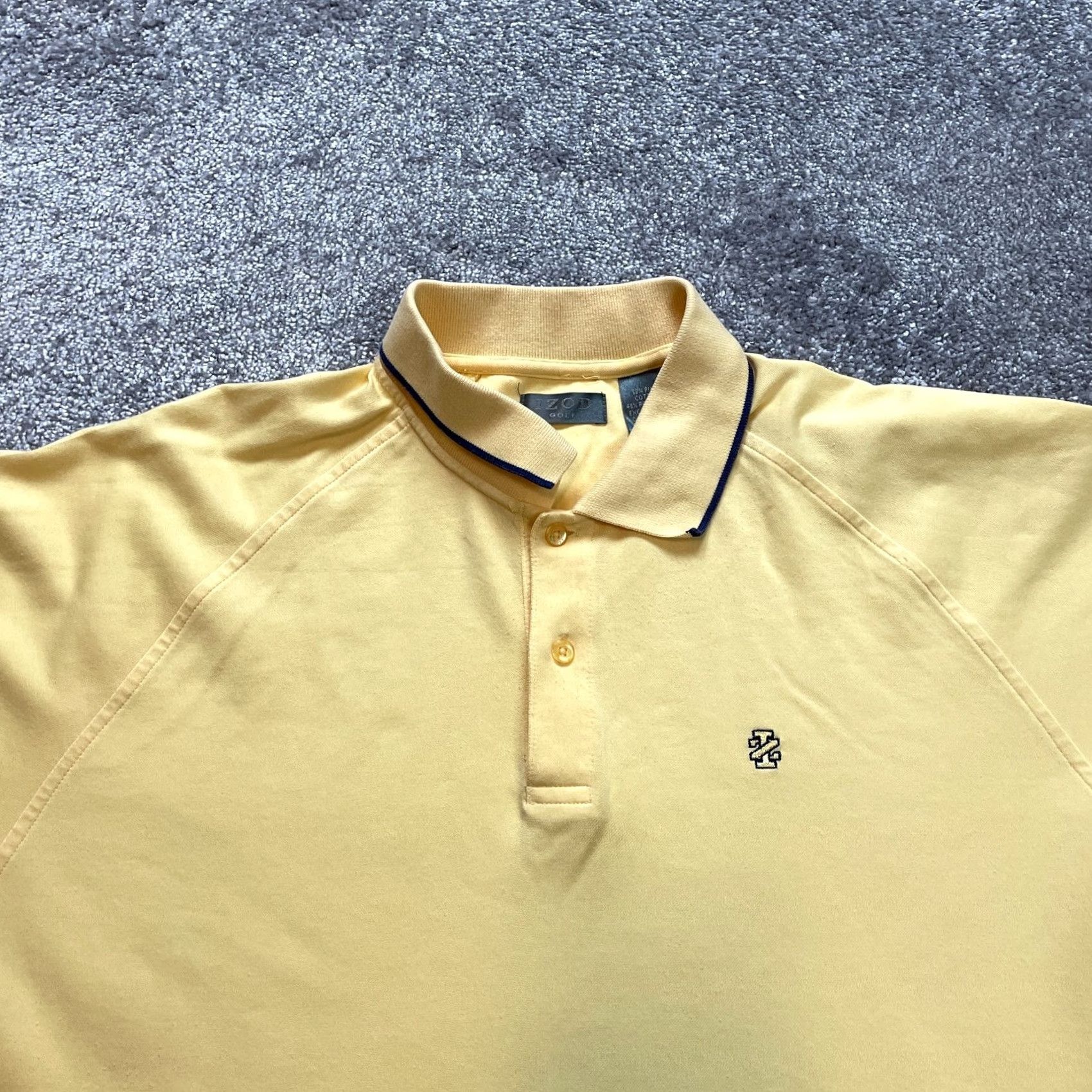 Izod VINTAGE Izod Polo Shirt Mens XL Yellow Short Sleeve Pima Cotton Preppy Rugby Collared Size US XL / EU 56 / 4 - 2 Thumbnail