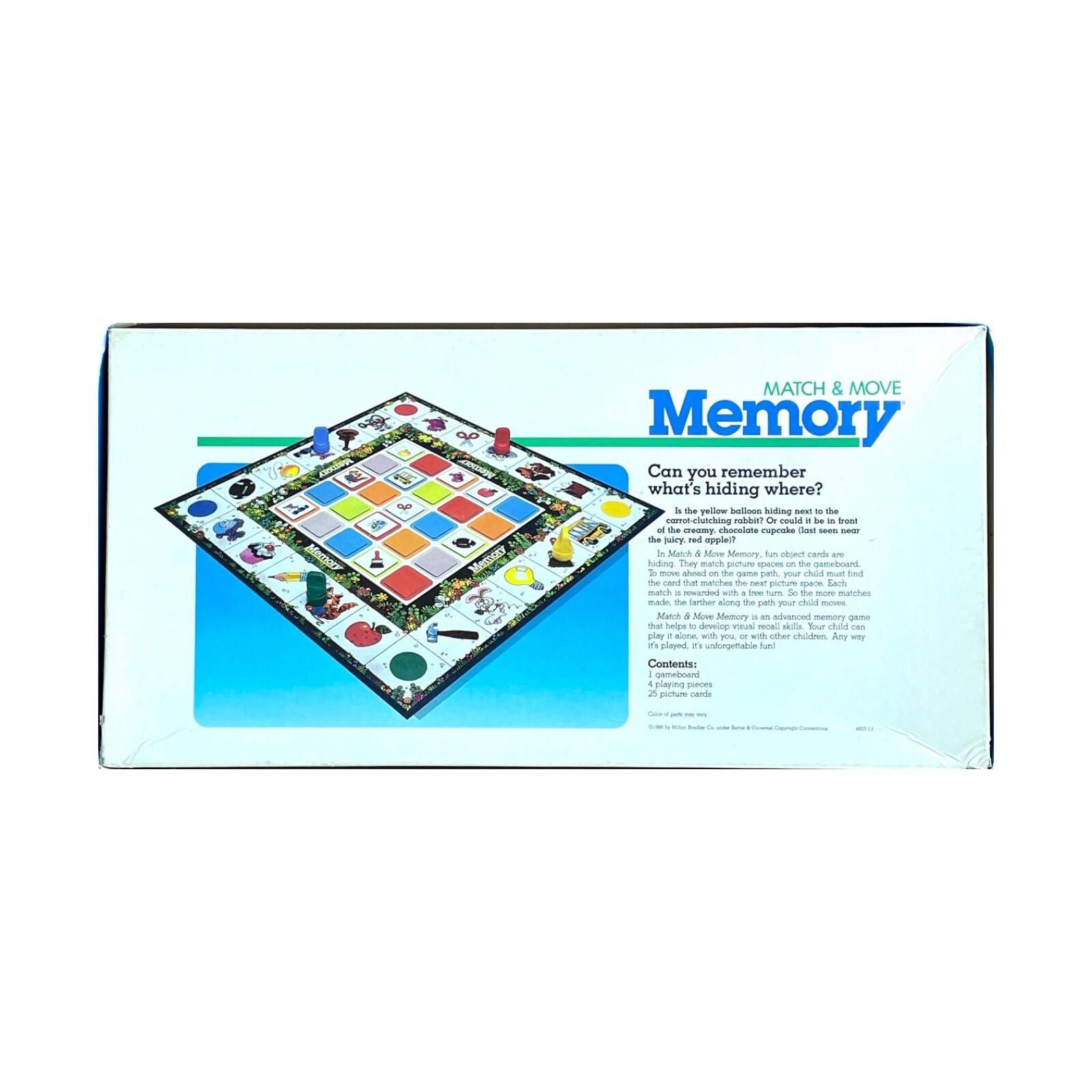 Other Vintage 1986 Match & Move Memory Game MB Complete Set CLEAN Size ONE SIZE - 2 Thumbnail