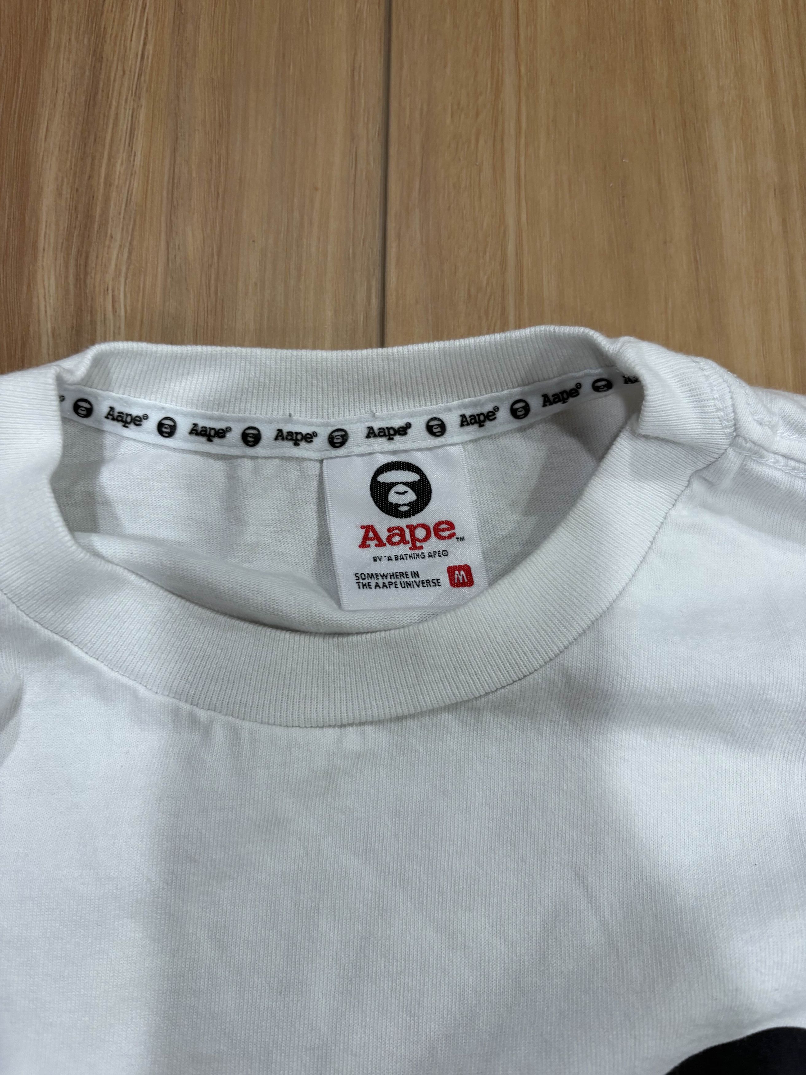 Aape Aape By A Bathing Ape Logo Long Sleeve T-shirt w/ Back Print Size US M / EU 48-50 / 2 - 9 Thumbnail