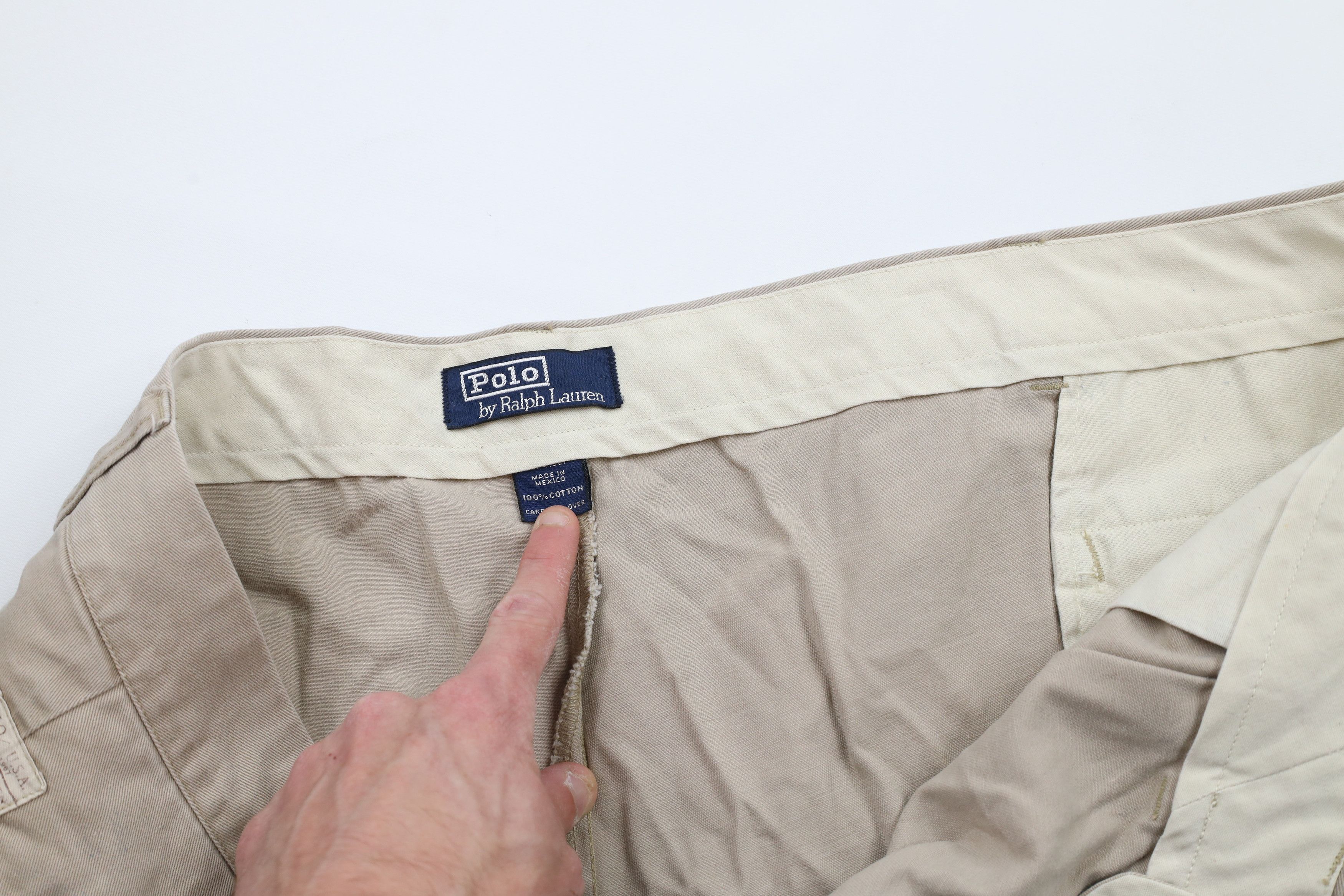 Ralph Lauren × Vintage Vintage 90s Ralph Lauren Above Knee Chino Shorts Cotton Size US 44 / EU 60 - 7 Thumbnail