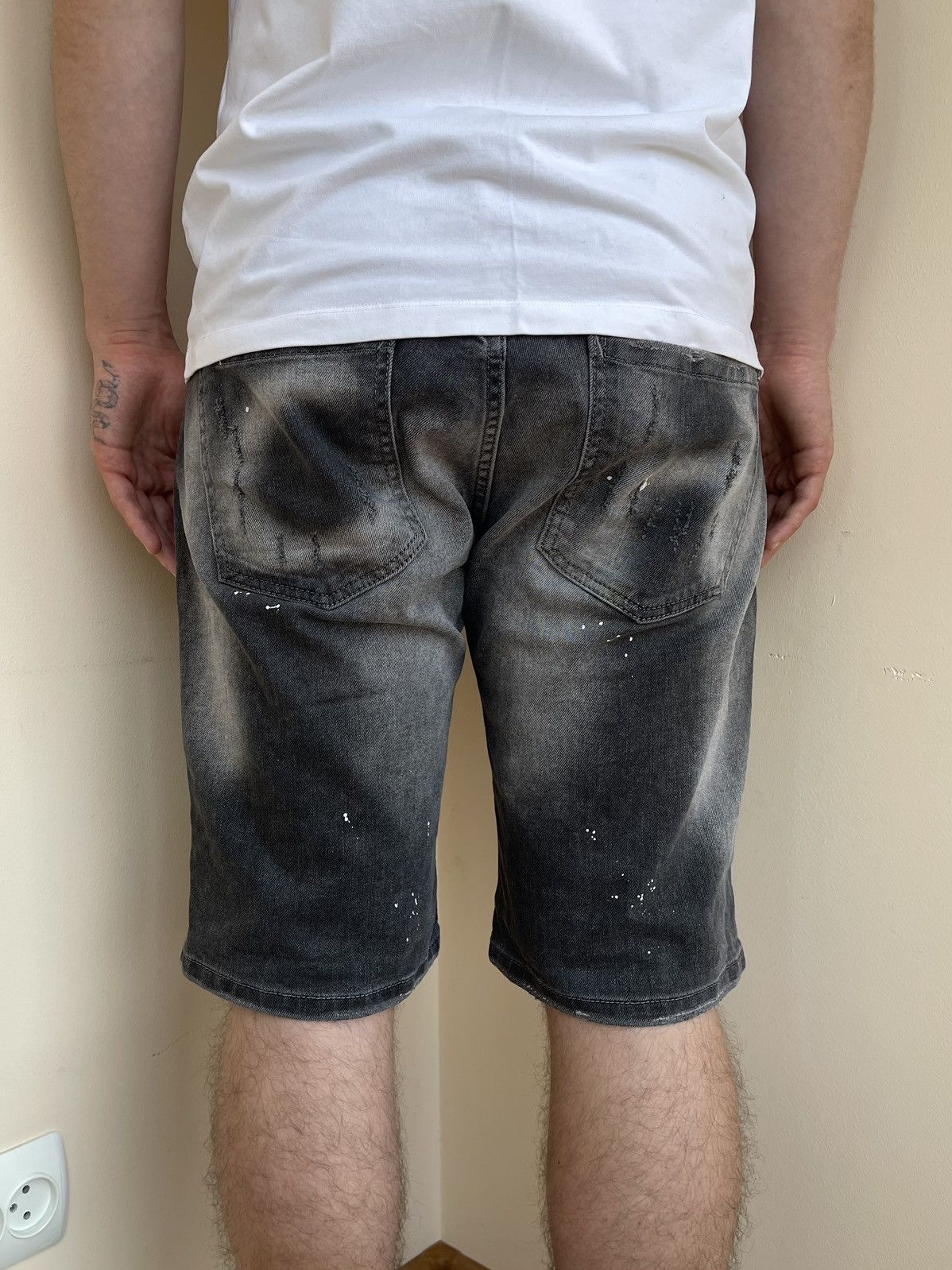 Dsquared2 Dsquared2 Distressed Washed Denim Paint-Splattered Shorts 50 Size US 34 / EU 50 - 8 Thumbnail