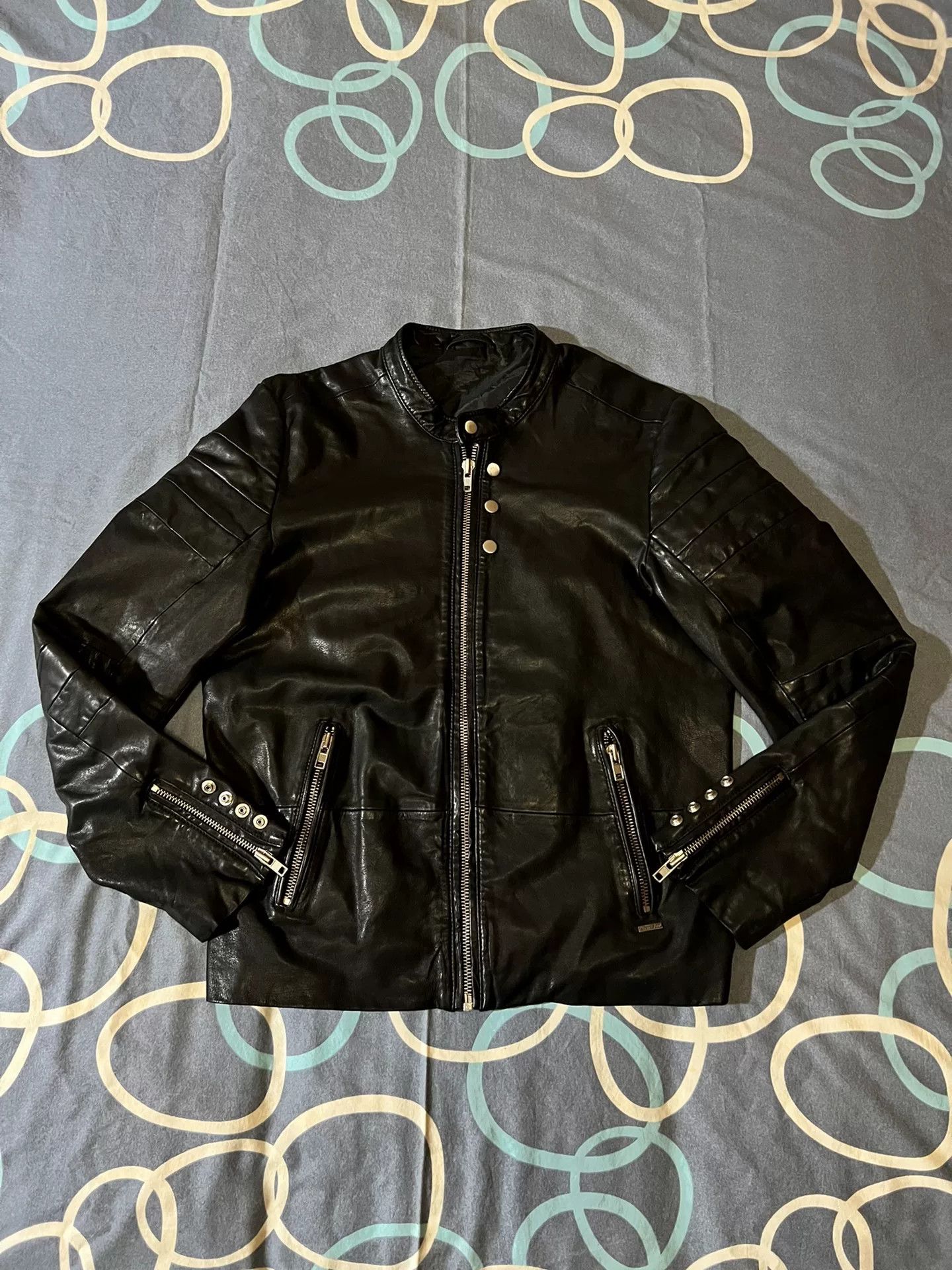 Diesel diesel l-ayme studded lambskin leather jacket Size US L / EU 52-54 / 3 - 1 Thumbnail