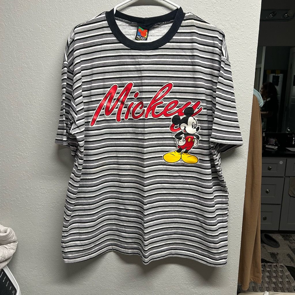 Disney Vintage Disney T-Shirt Mickey Striped Size US XL / EU 56 / 4 - 1 Thumbnail