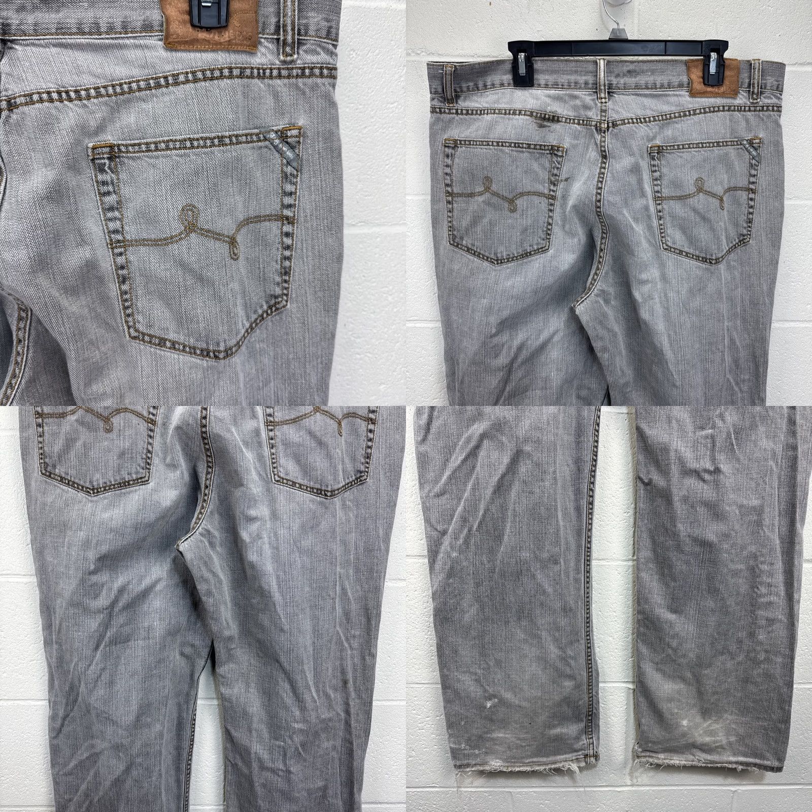 Denime VINTAGE LRG Jeans Mens 5-Pocket Denim High Rise 33 Inseam Blue 38 Regular Fit 90s Graphic Design Gothic Hip Hop Skater JNCO Style Baggy Size US 38 / EU 54 - 10 Thumbnail
