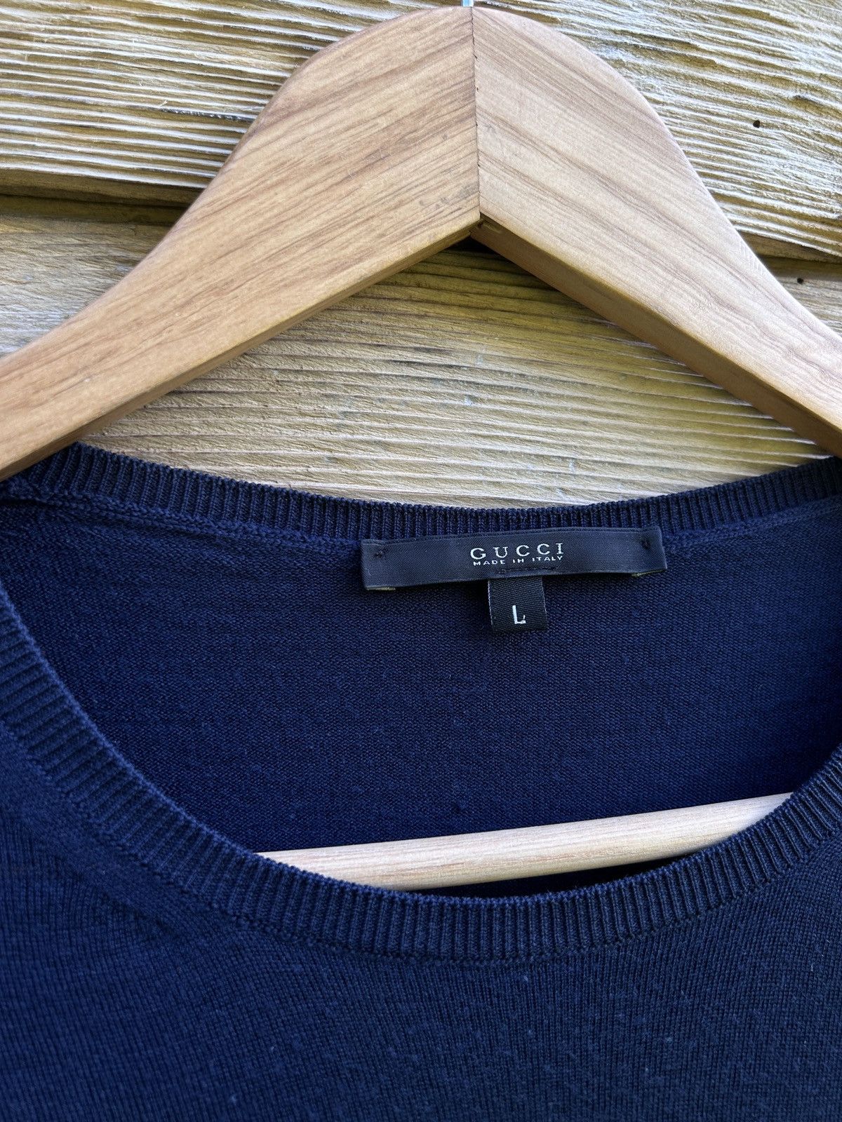 Gucci Gucci Lightweight Lana Wool Sweater In Blue Size US L / EU 52-54 / 3 - 6 Thumbnail